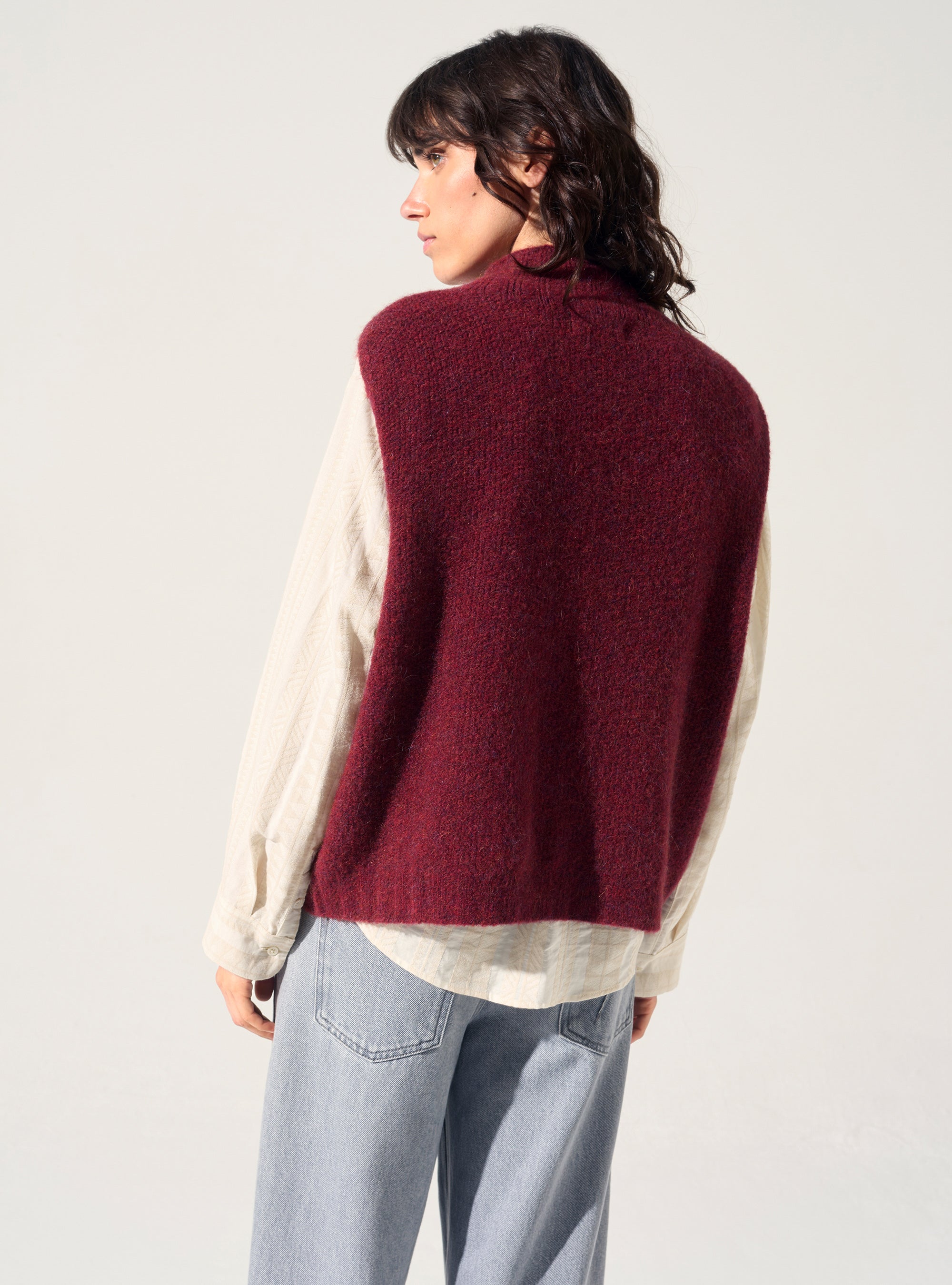 Ärmelloser Pullover