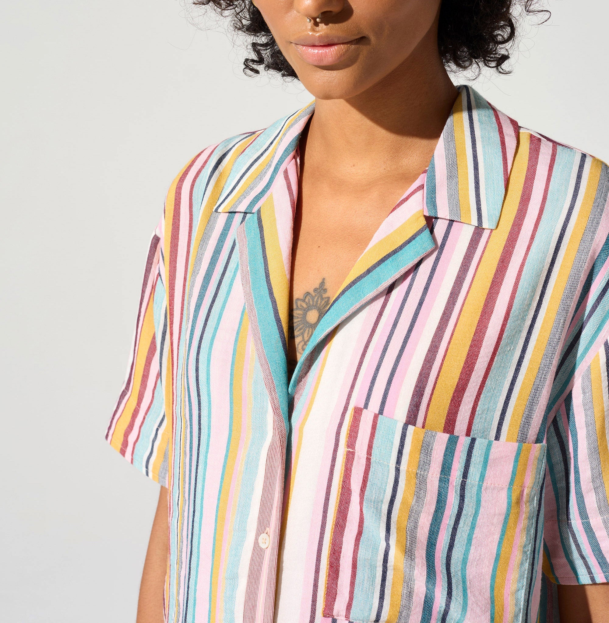 Chemise ample rayée acoté