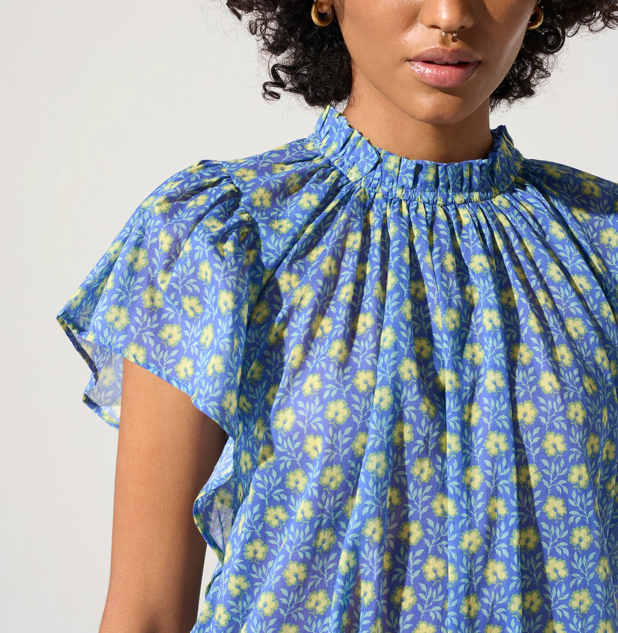 Blouse bohème imprimée acoté