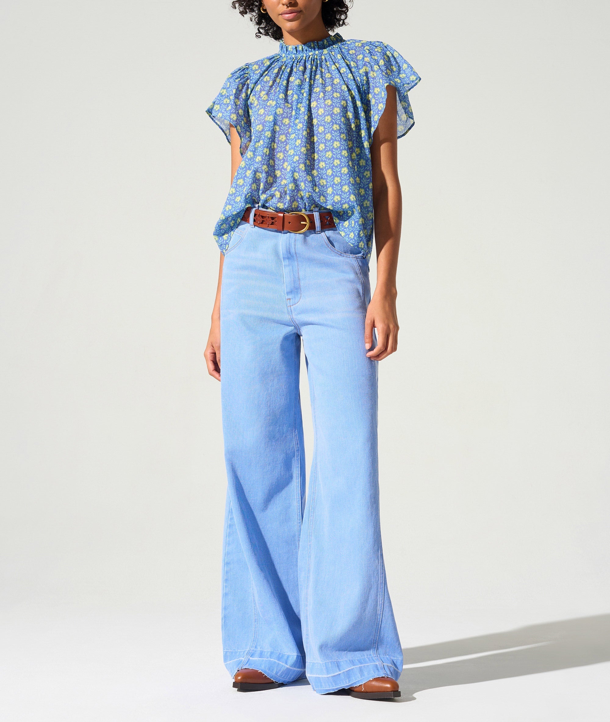 Blouse bohème imprimée acoté