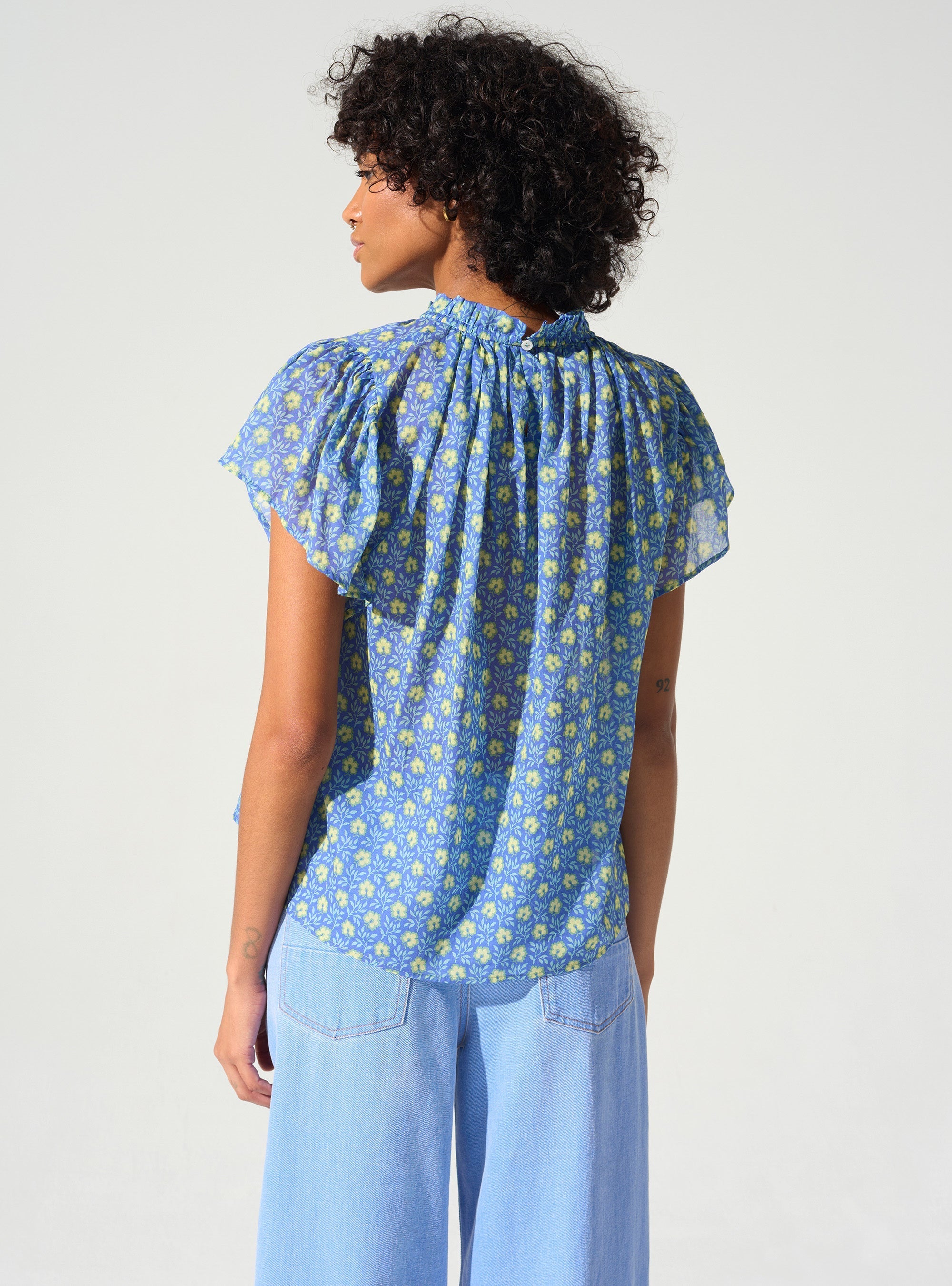 Blouse bohème imprimée acoté
