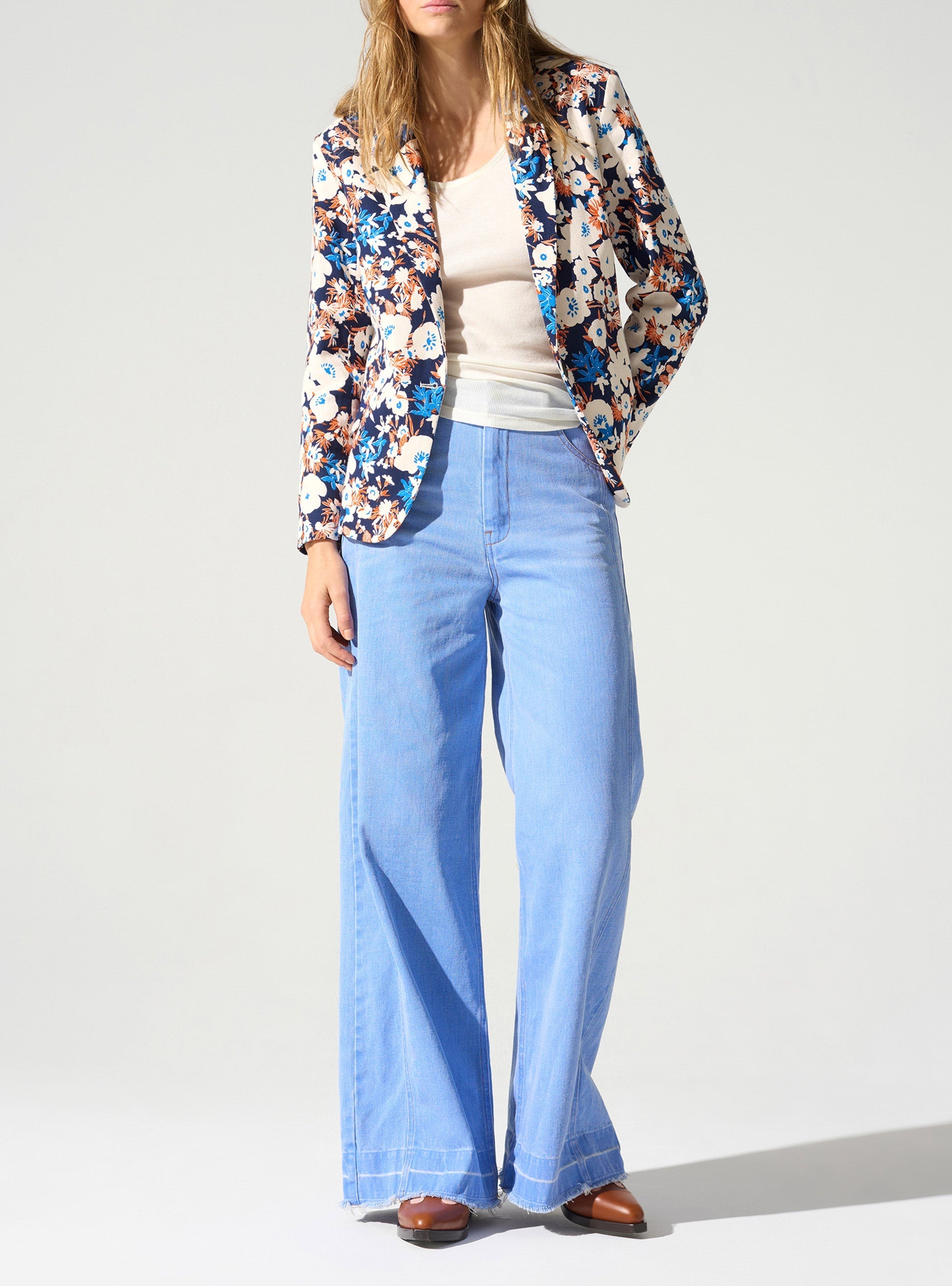 Veste blazer imprimée acoté