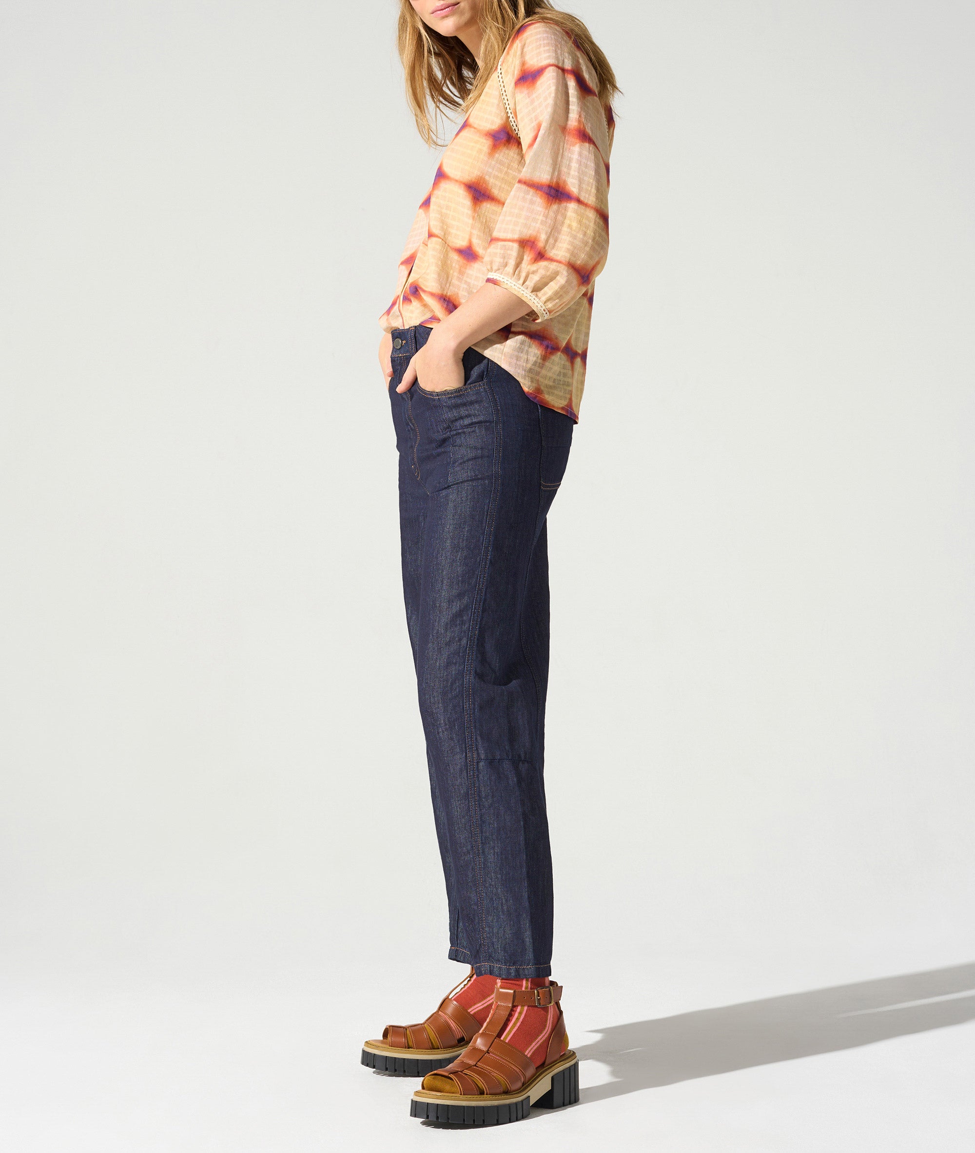 Blouse à manche 3/4 acoté