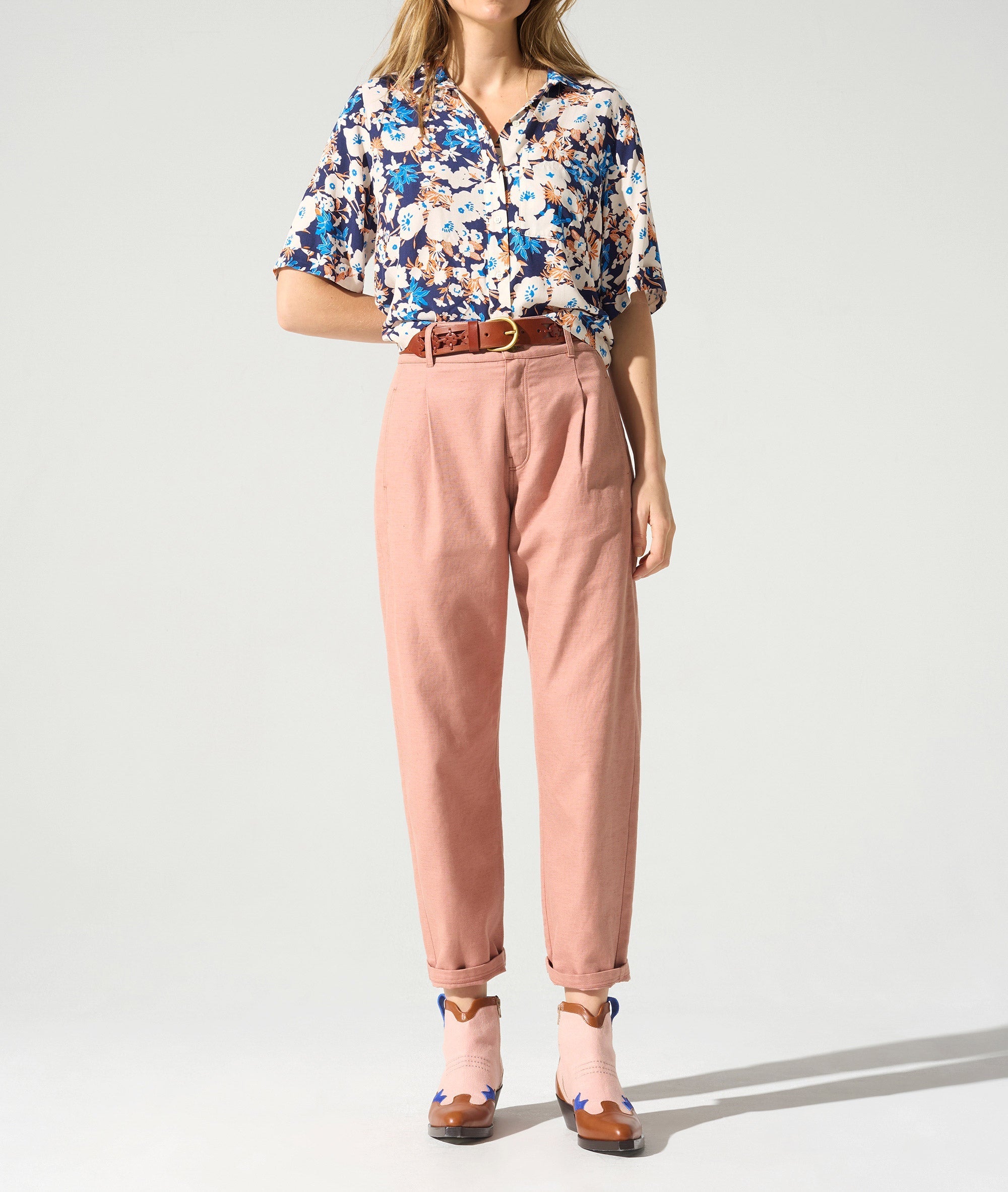 Pantalon fuselé acoté