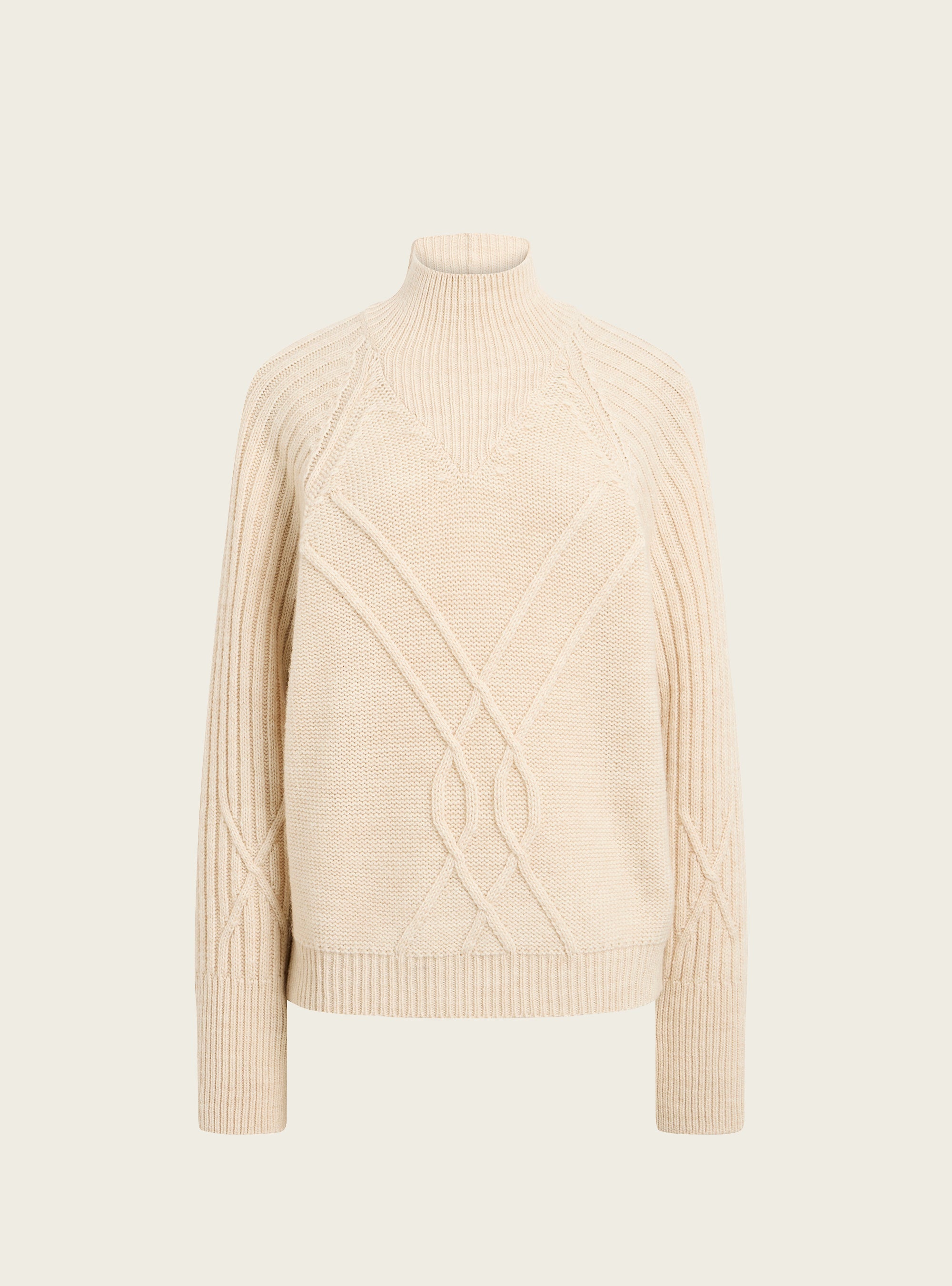 Pull torsadé en laine italienne acoté