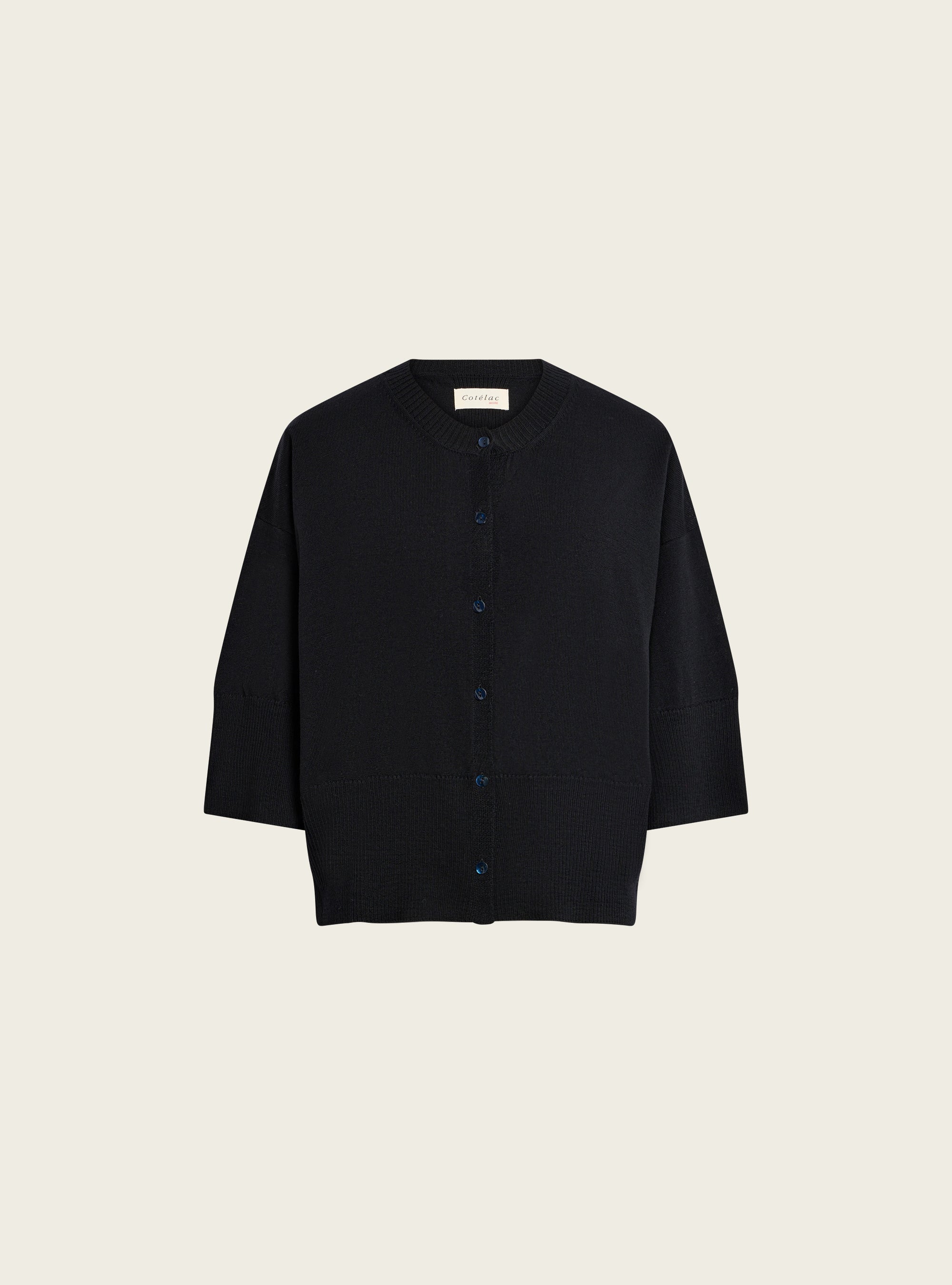 Cardigan T-shirt à manches courtes acoté