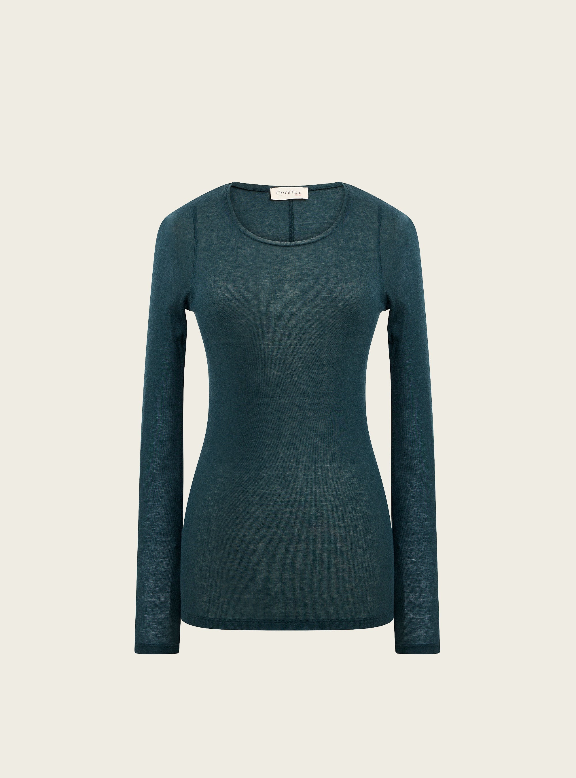 T-shirt manches longues en jersey Lyocell acoté