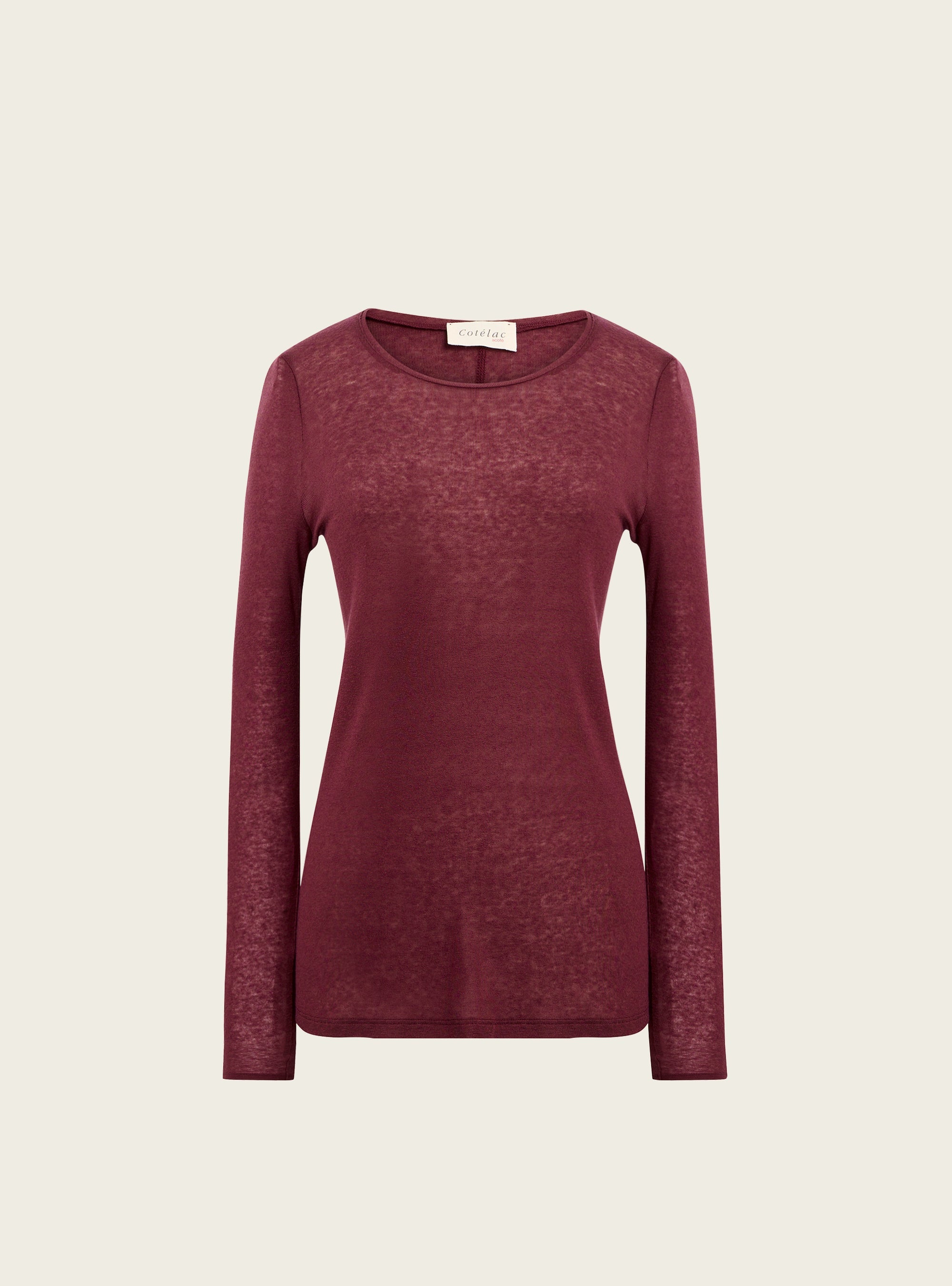 T-shirt manches longues en jersey Lyocell acoté