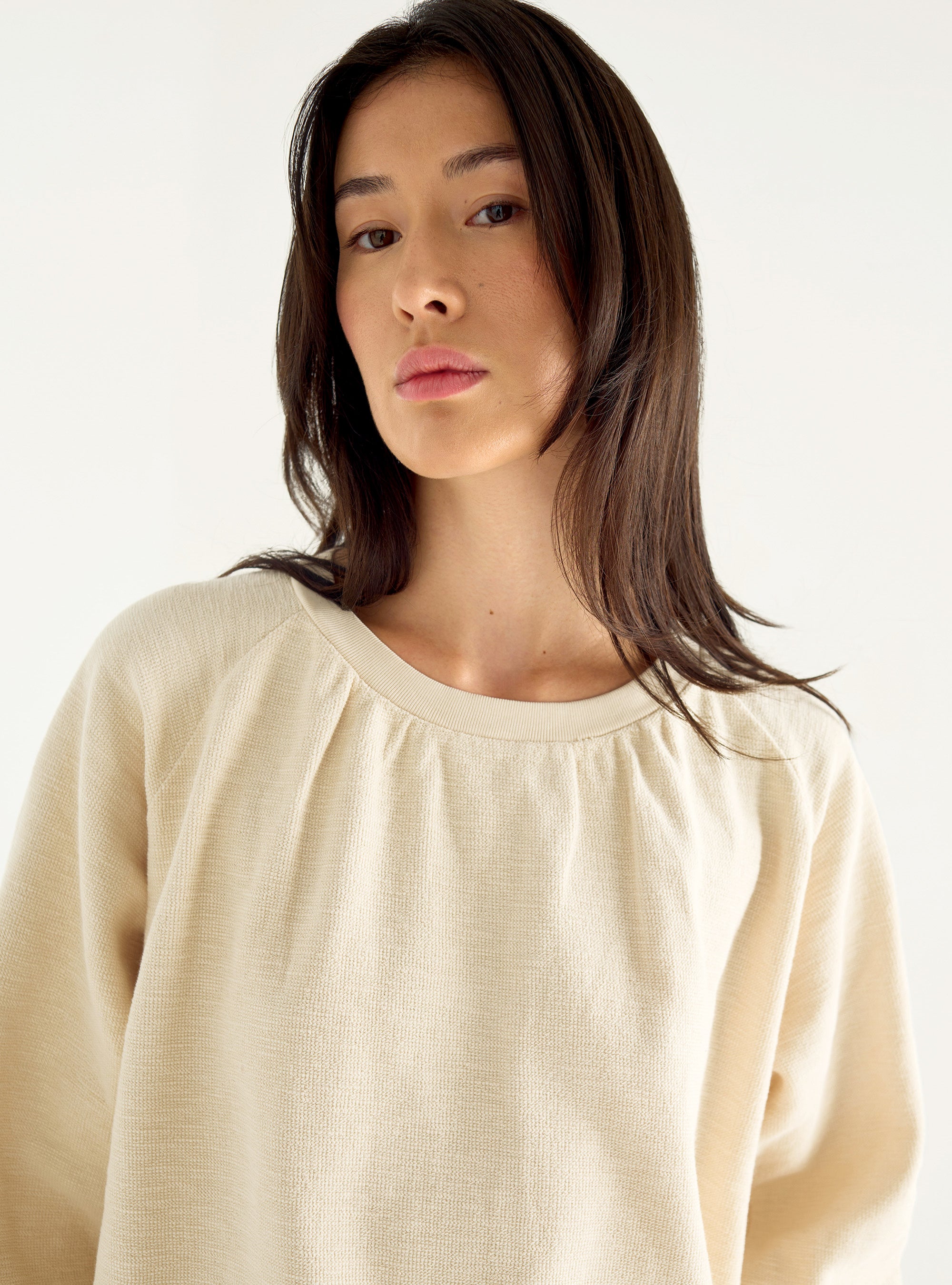 Slub cotton sweatshirt