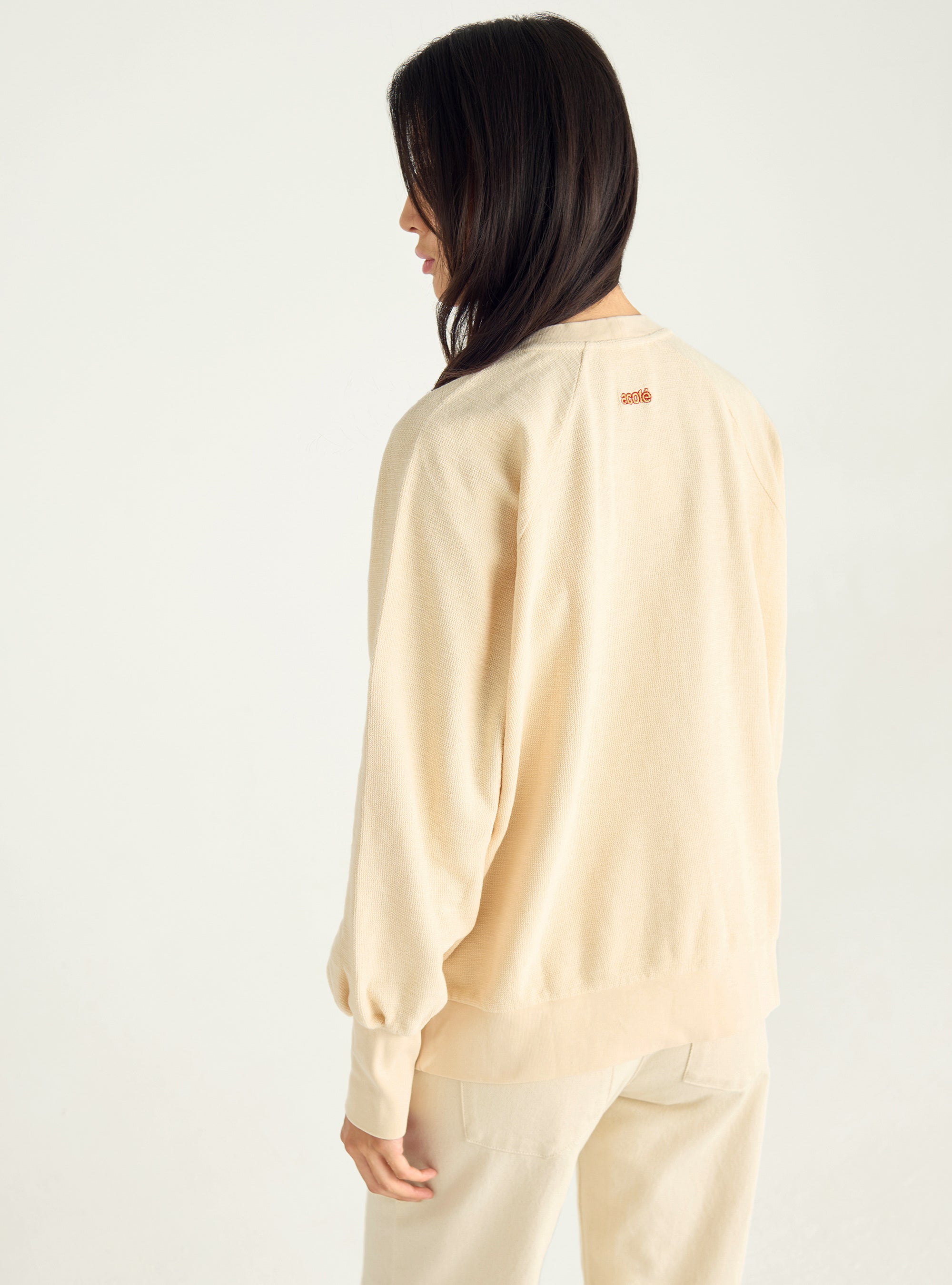 Slub cotton sweatshirt