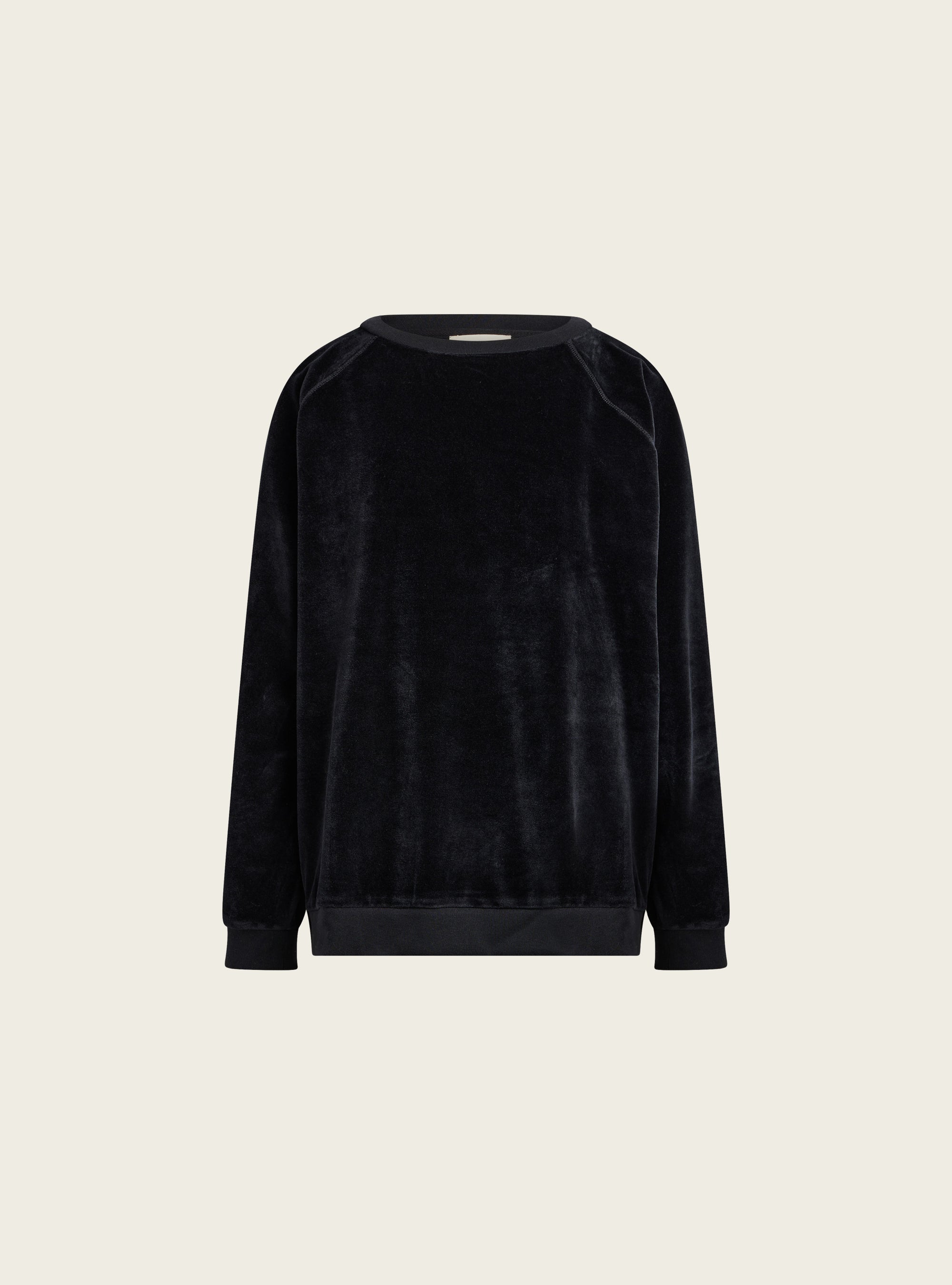 Sweat en velours de coton acoté