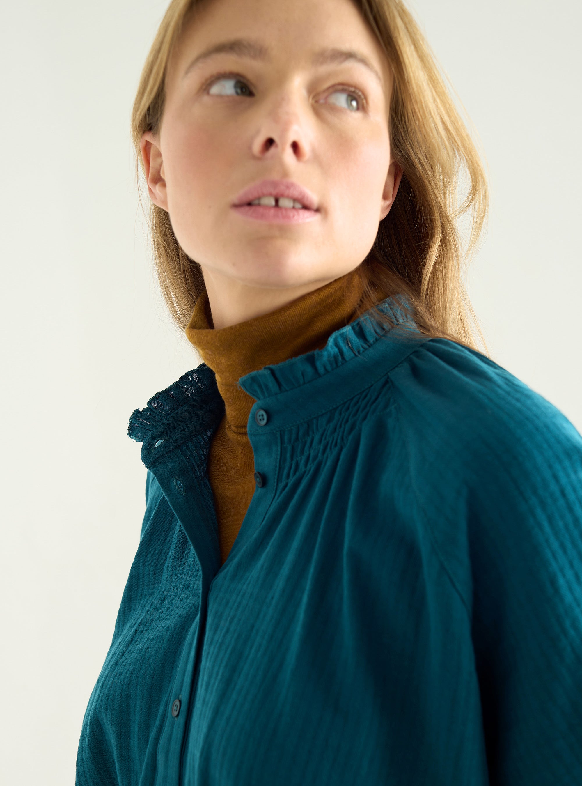 Chemise droite en coton