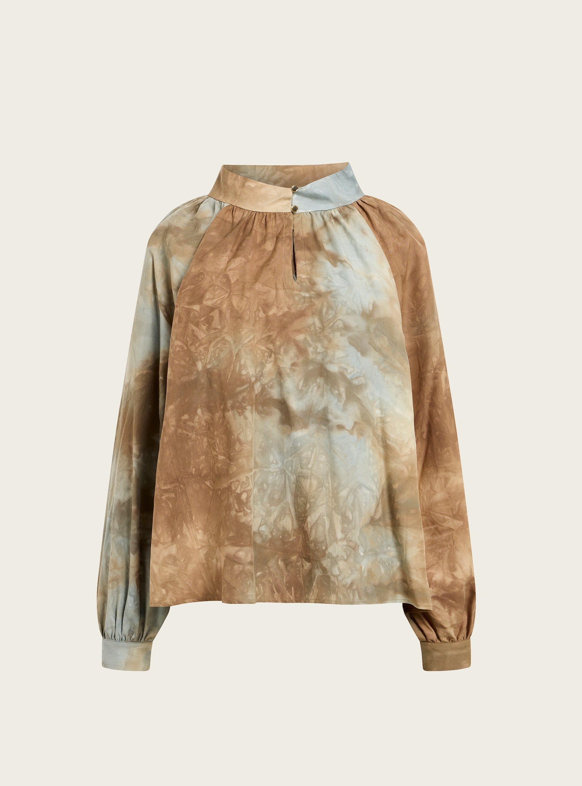 Blouse droite en viscose acoté