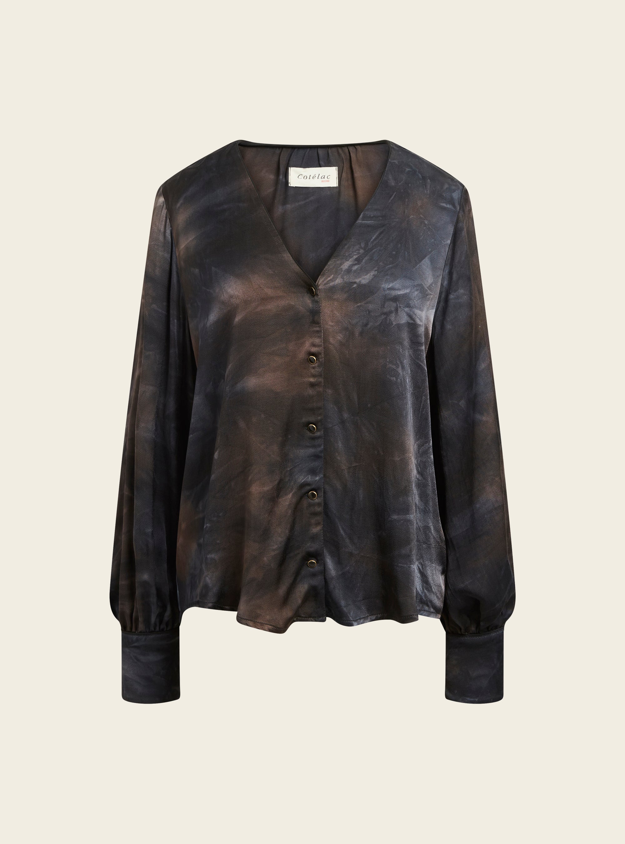 Blouse fluide imprimée acoté