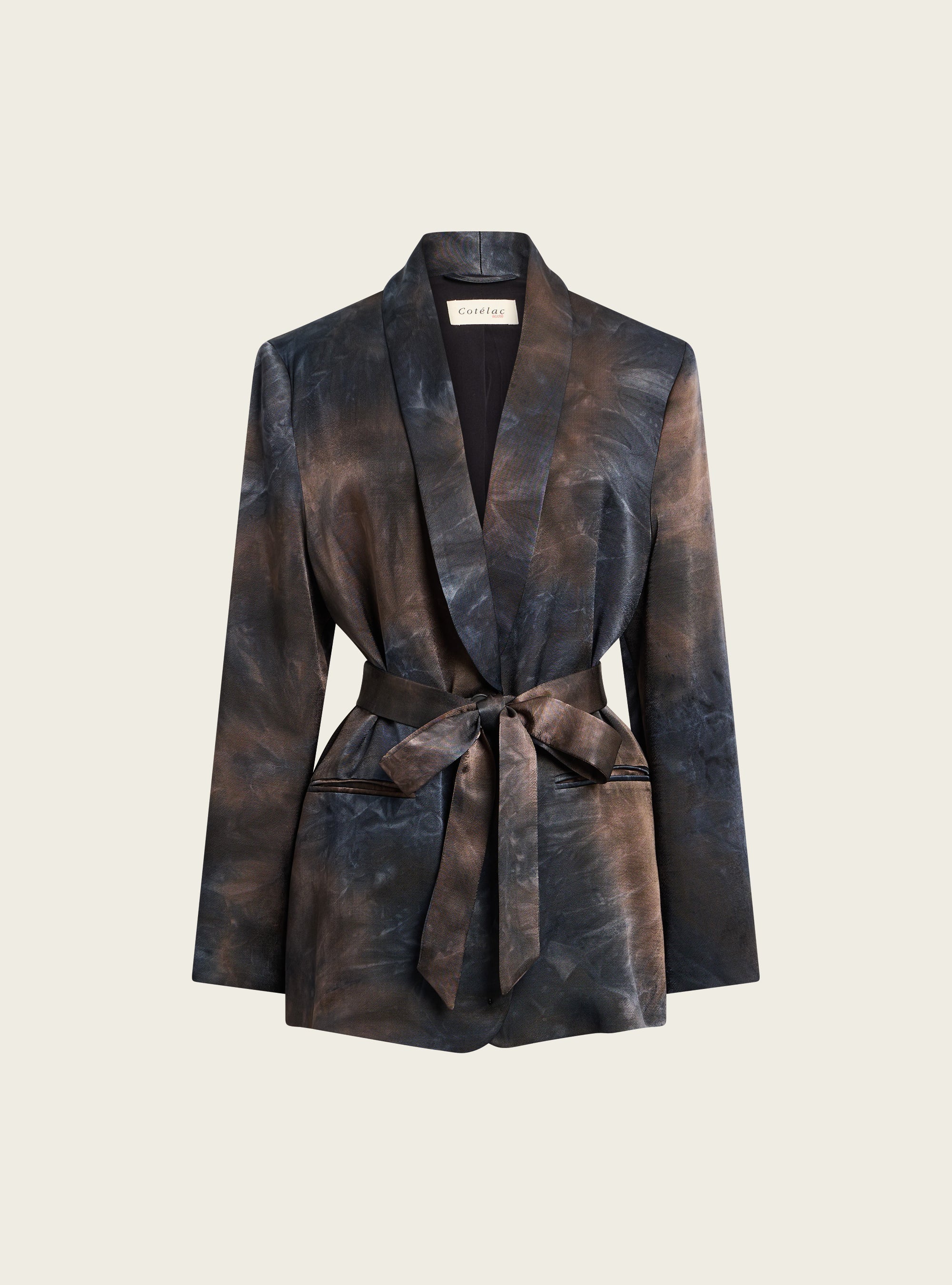 Veste fluide imprimée acoté