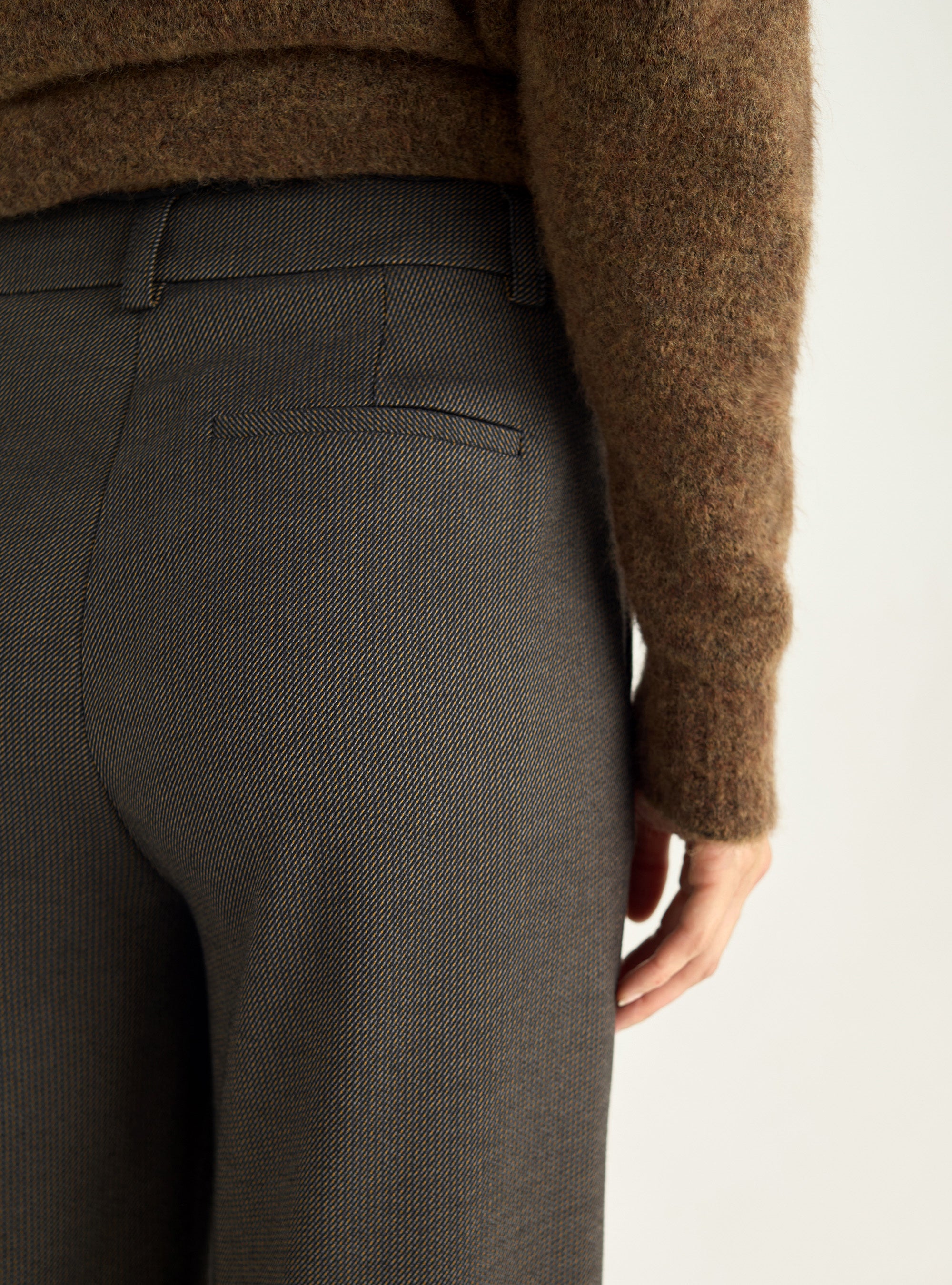 Pantalon large taille haute