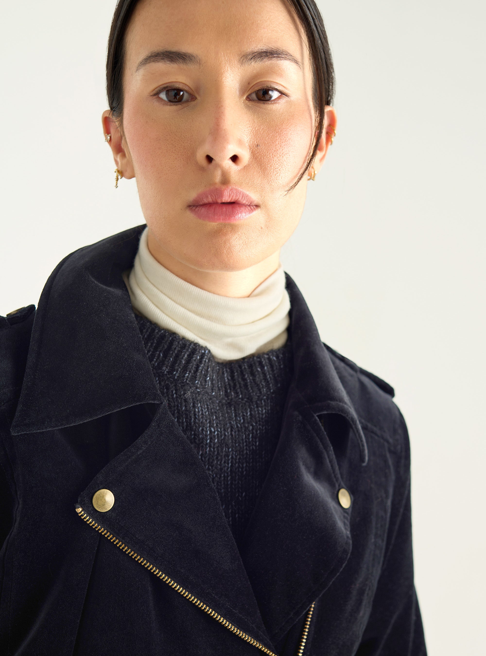 Veste perfecto en velours ras