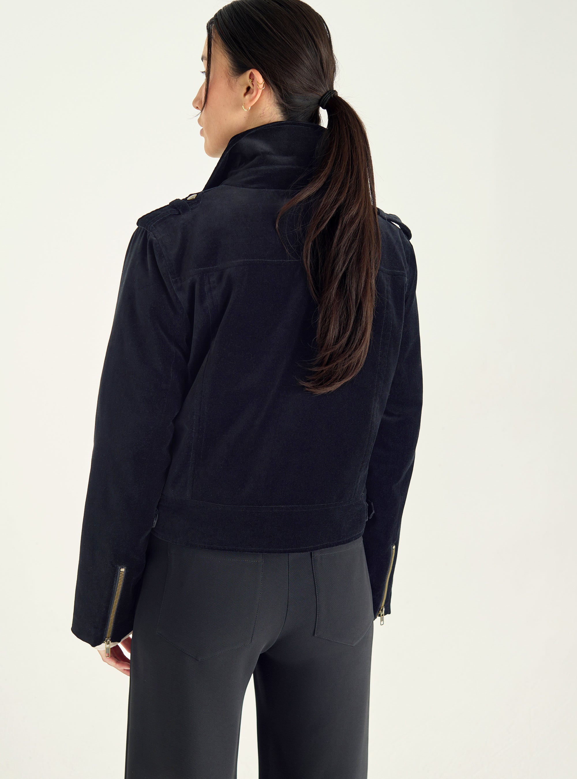 Veste perfecto en velours ras
