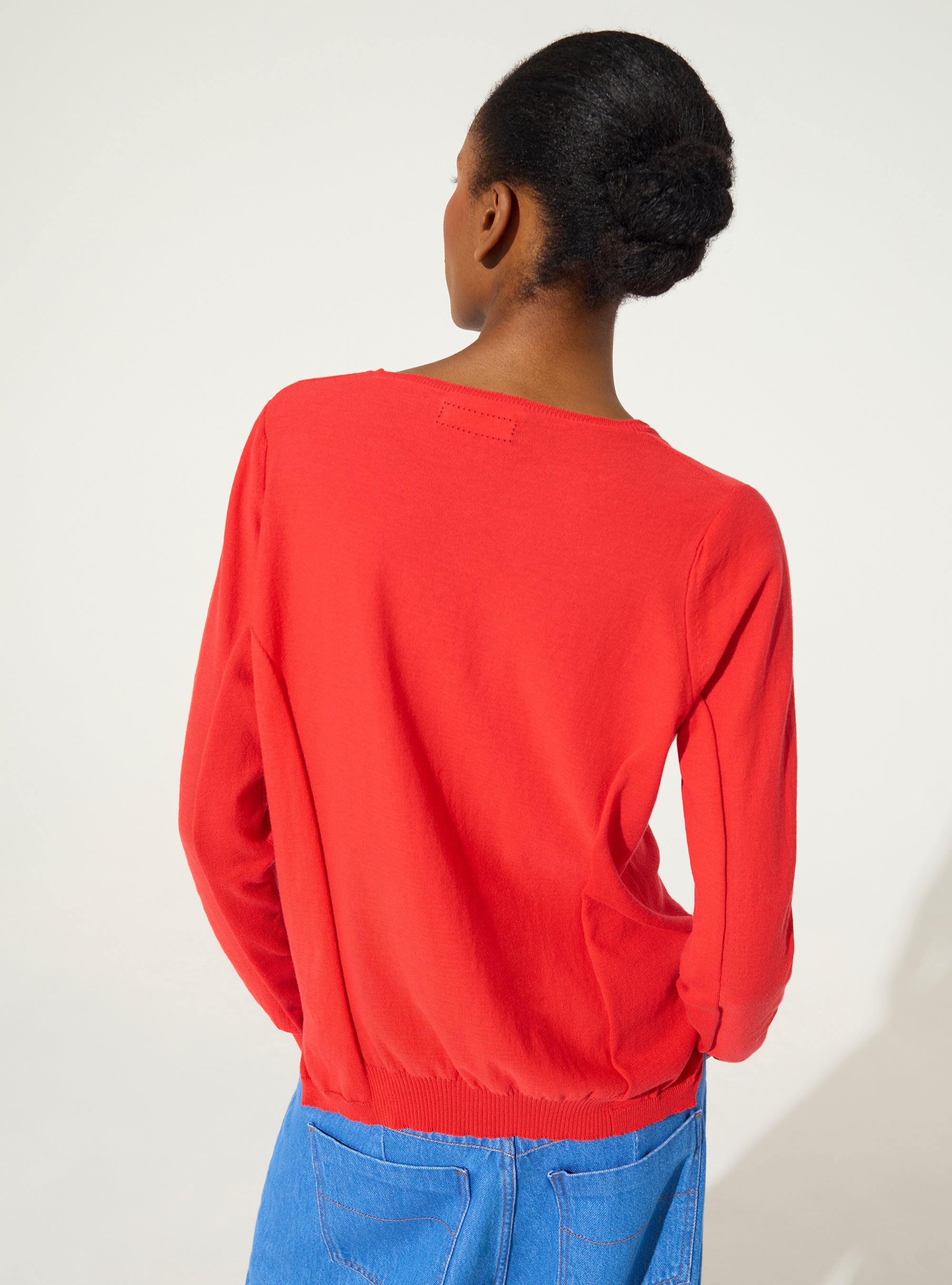 Pull en coton rouge
