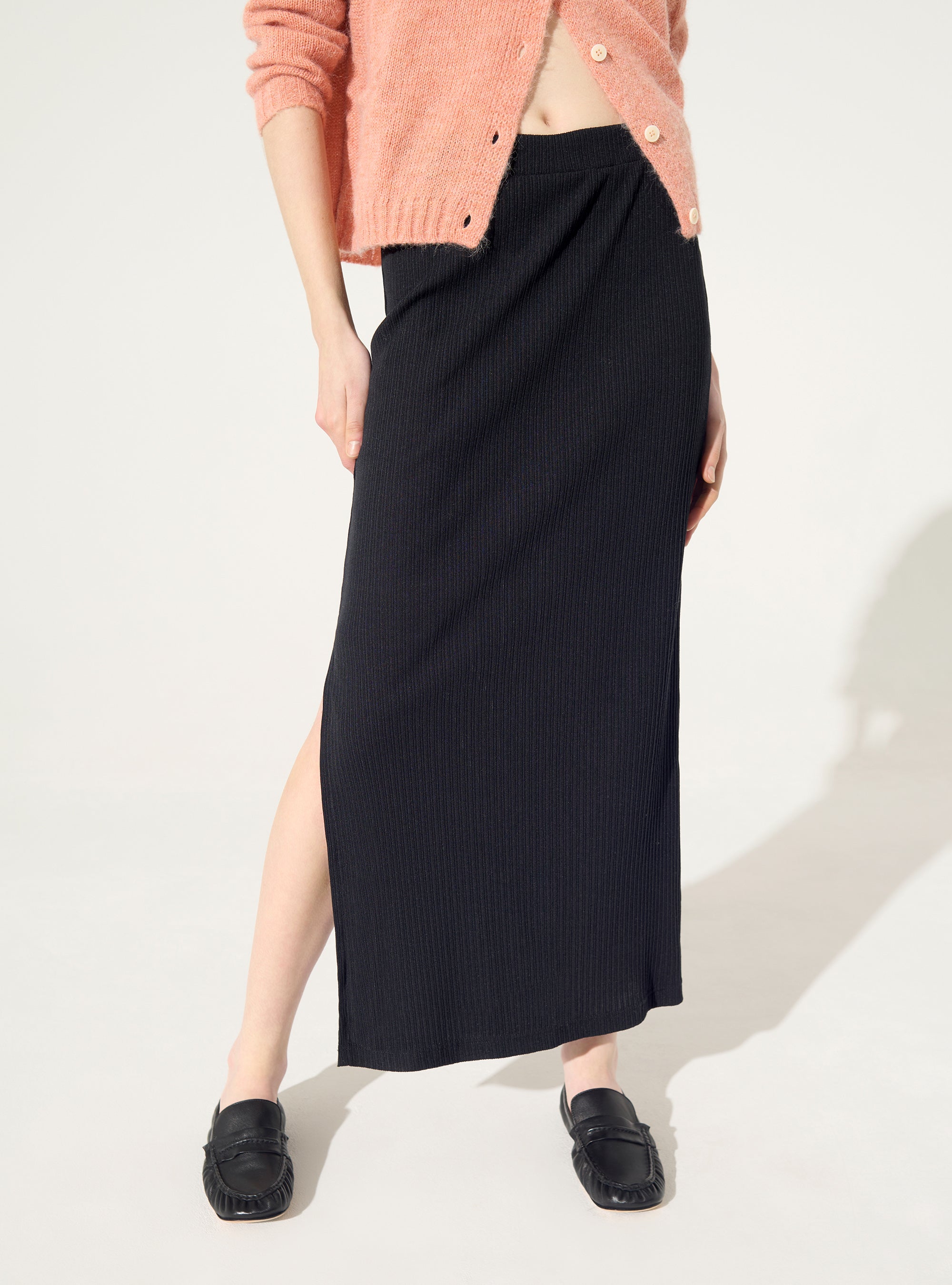 black cotton skirt