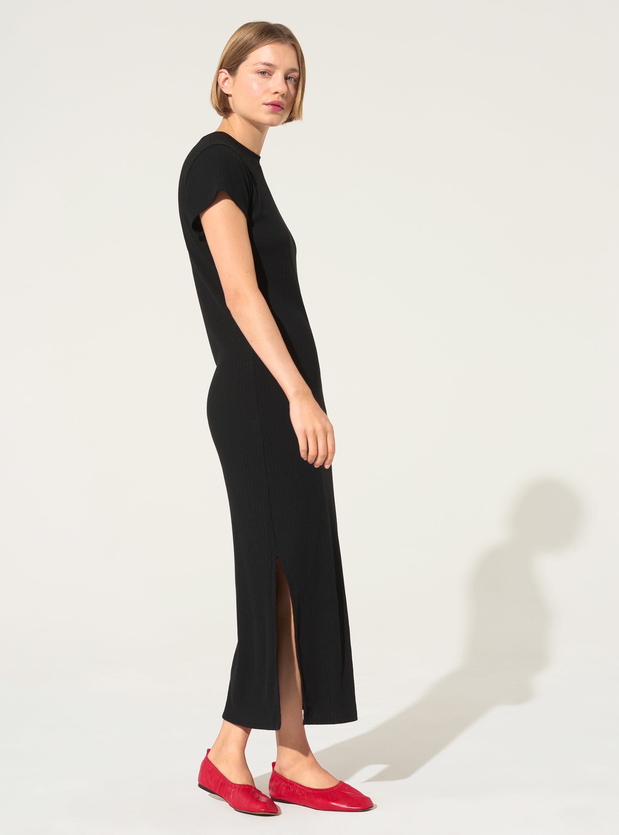 Schwarzes Baumwollkleid