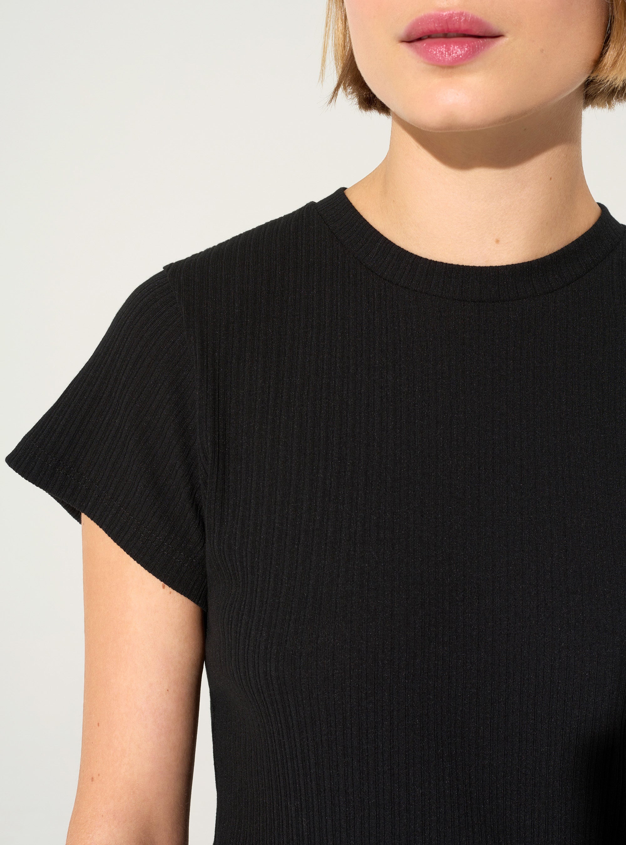 Schwarzes Baumwollkleid