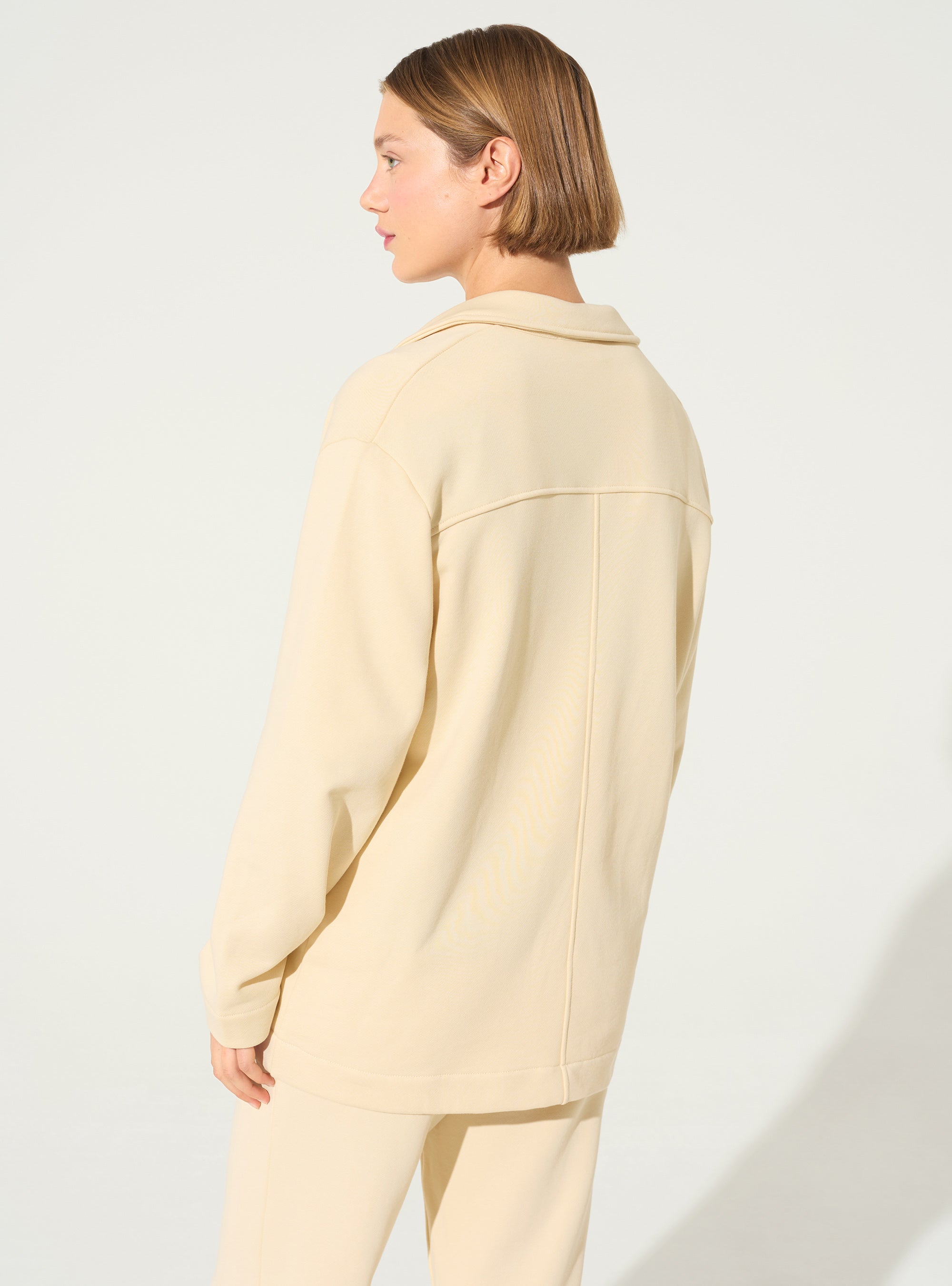white organic cotton jacket