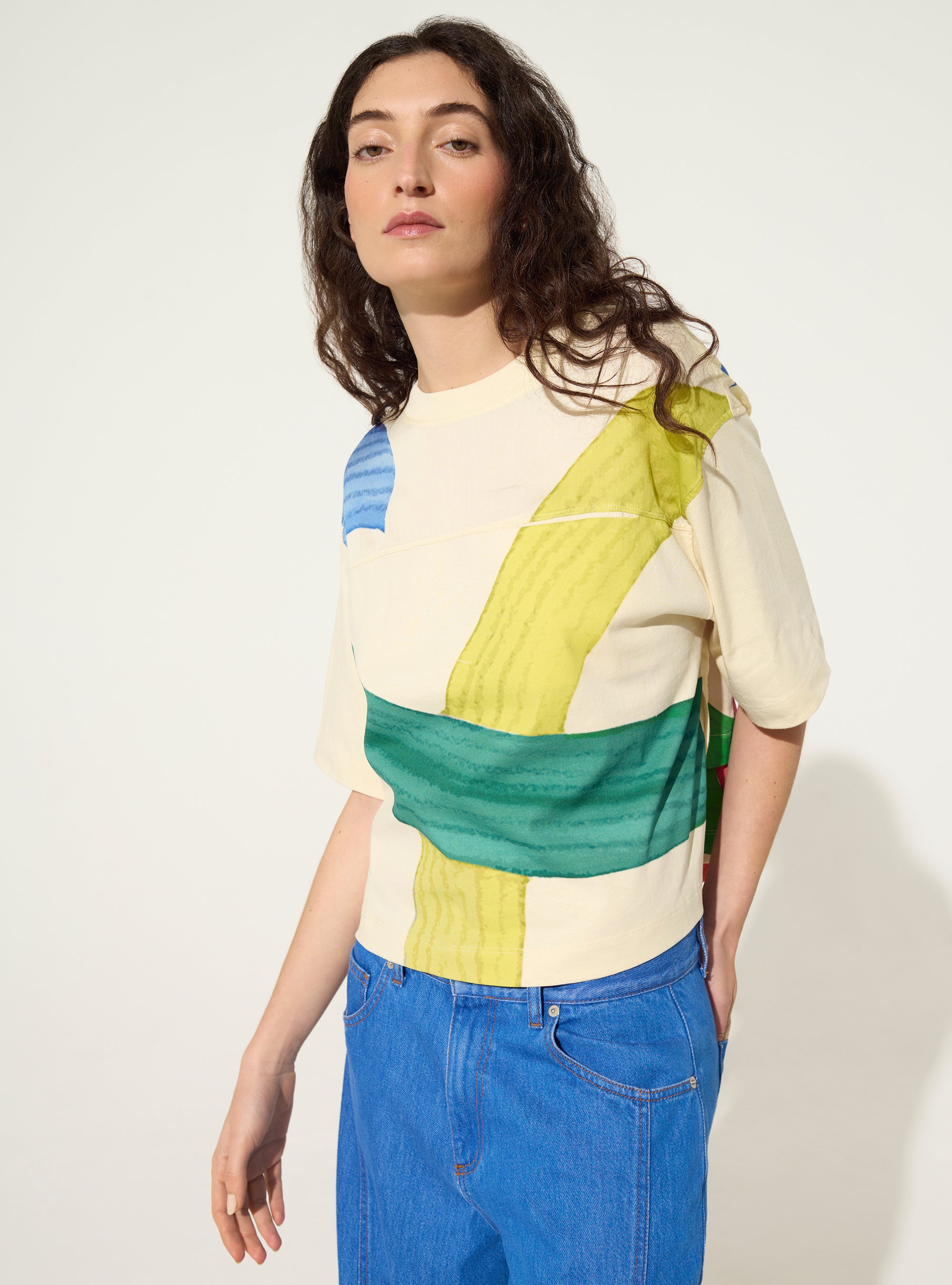 T-shirt imprimé maison en coton bio