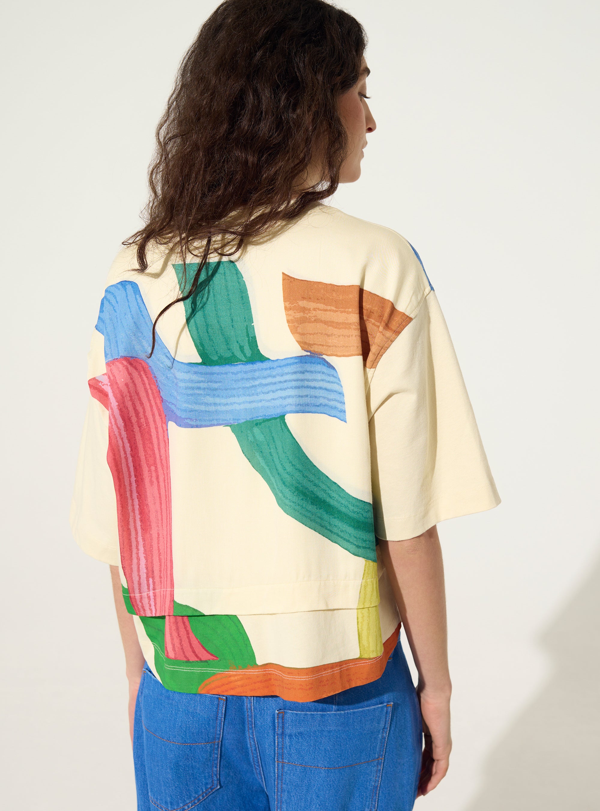 T-shirt imprimé maison en coton bio