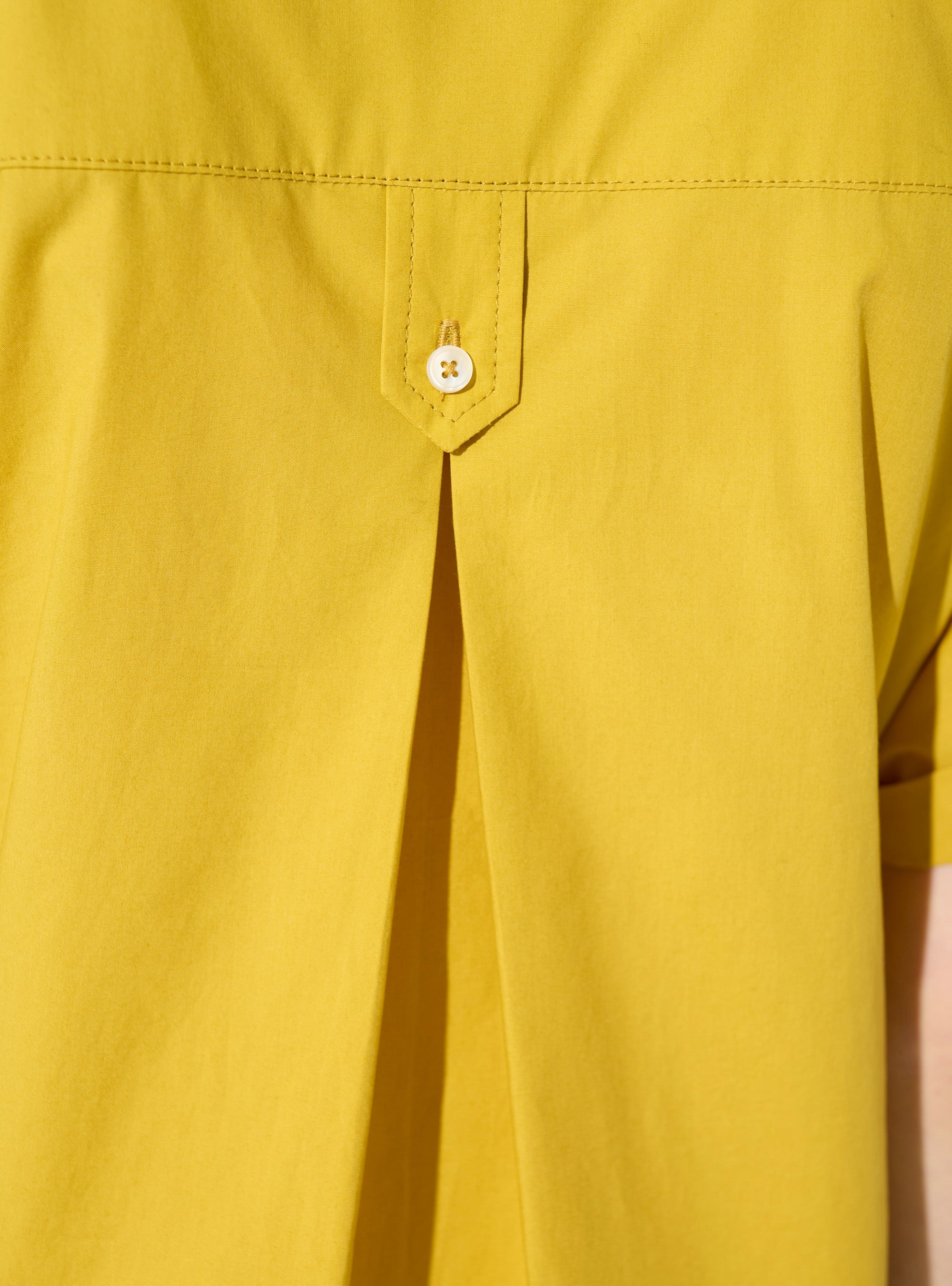 Robe oversize en coton biologique jaune acoté