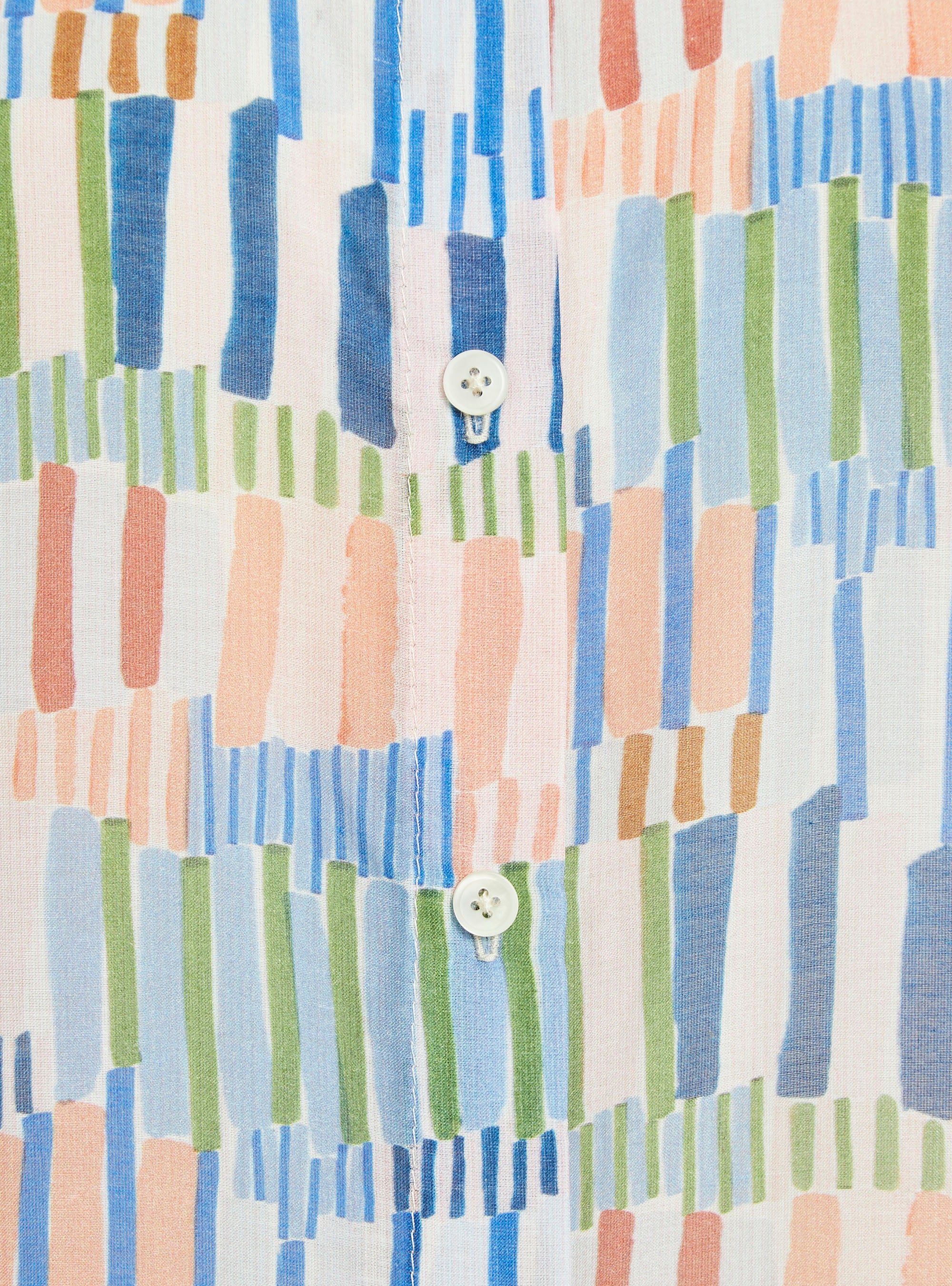 Chemise oversize imprimée manches 3/4