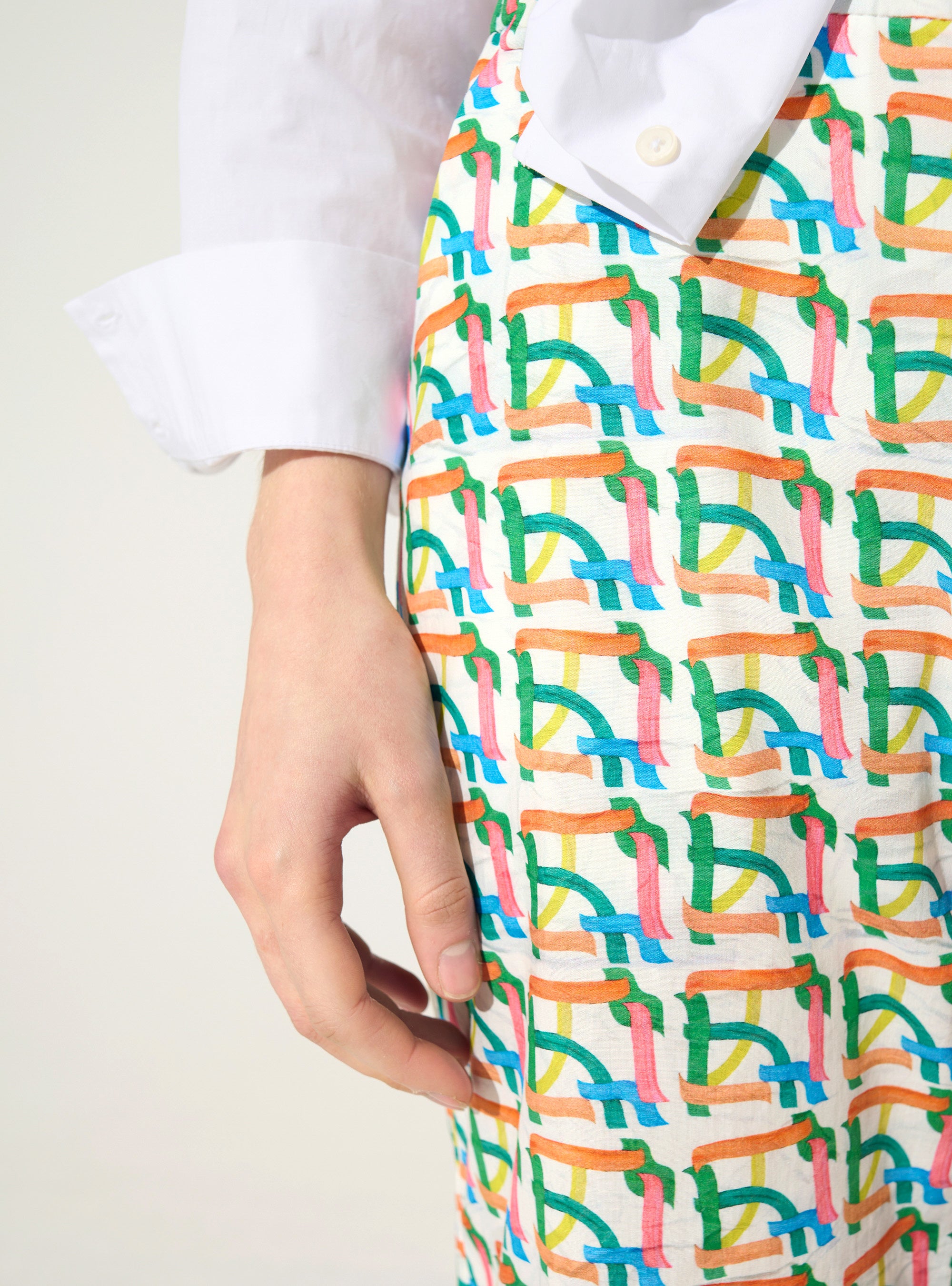 Pantalon imprimé en coton