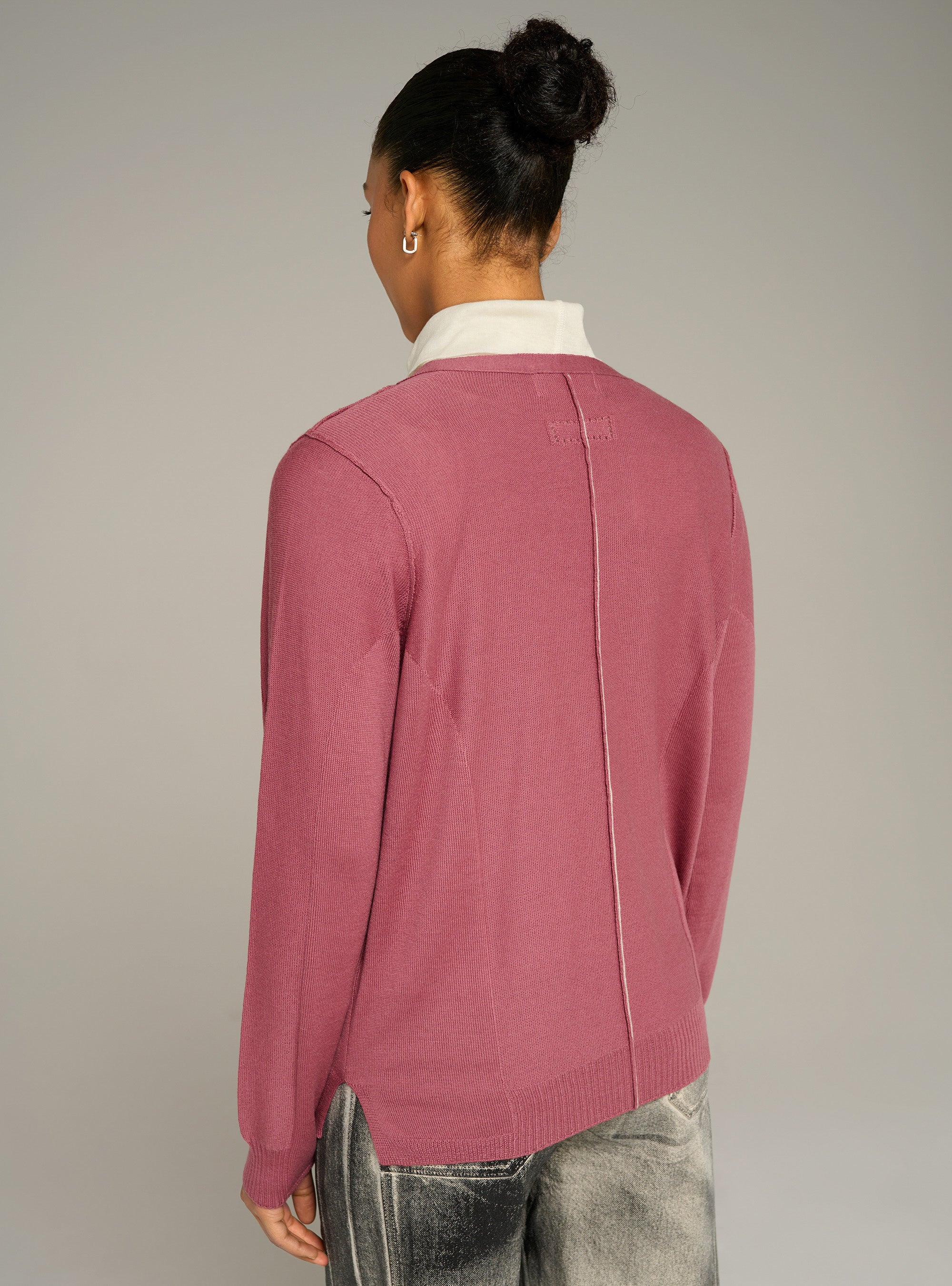 Cotélac acoté cardigan col v maille fine en laine