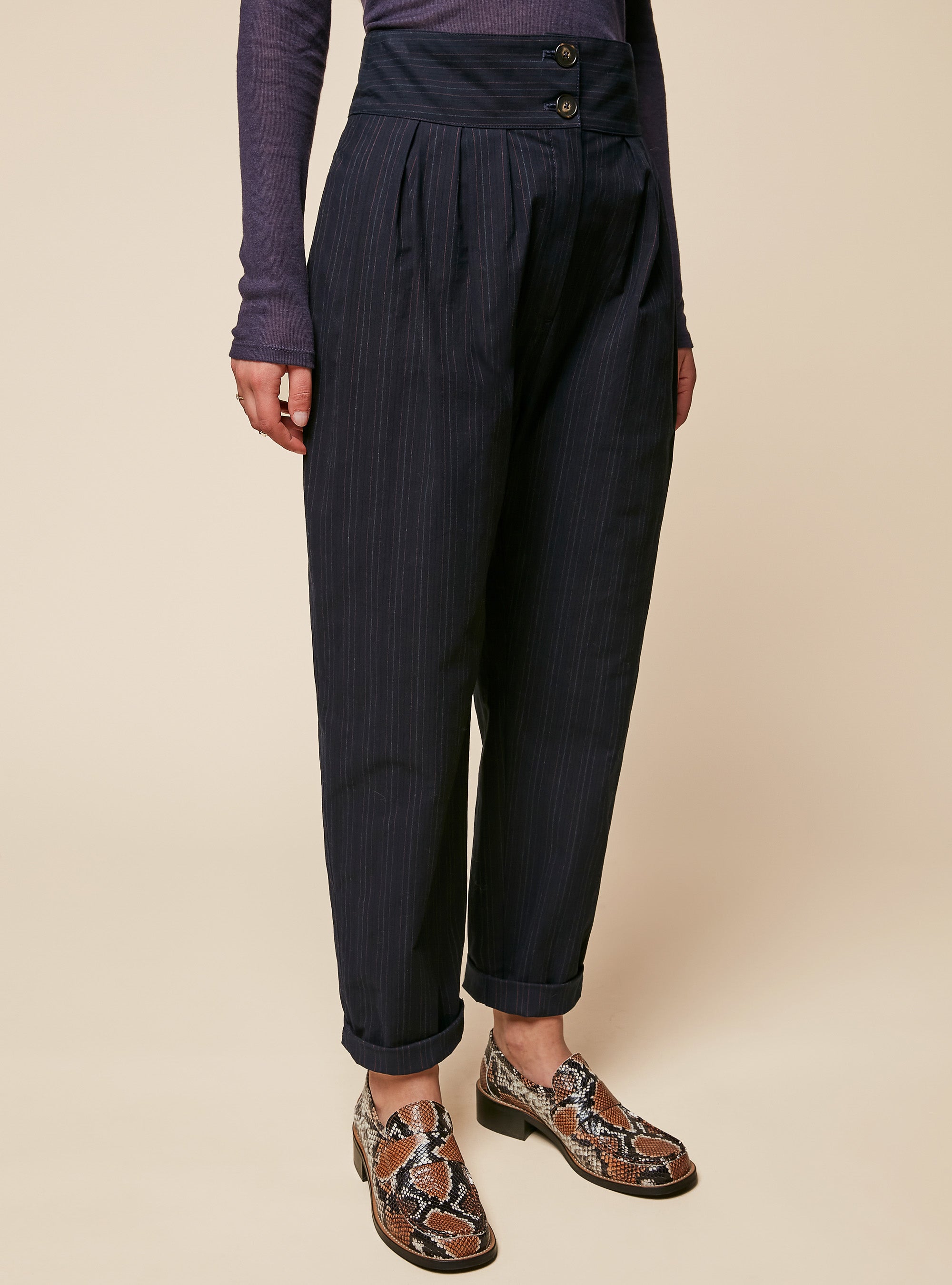 High Waisted Tailored Trousers