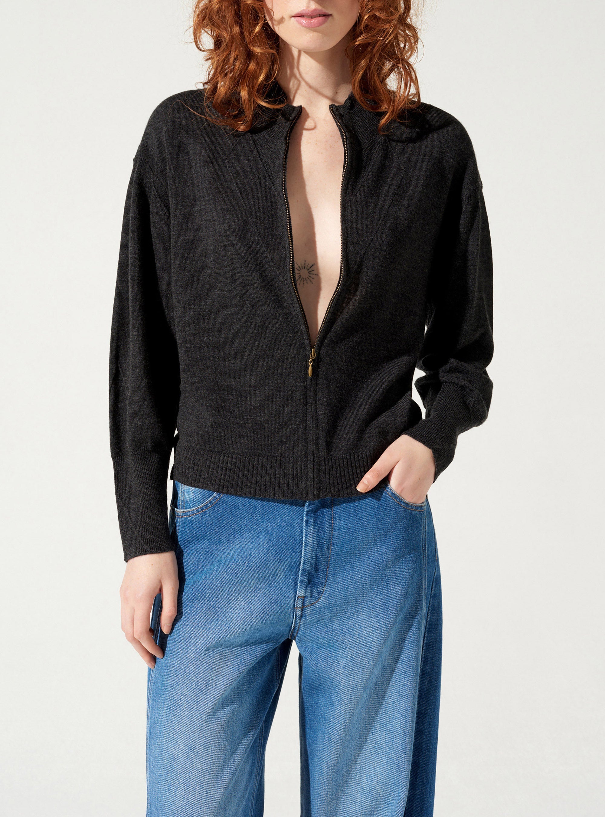Cardigan Zippé