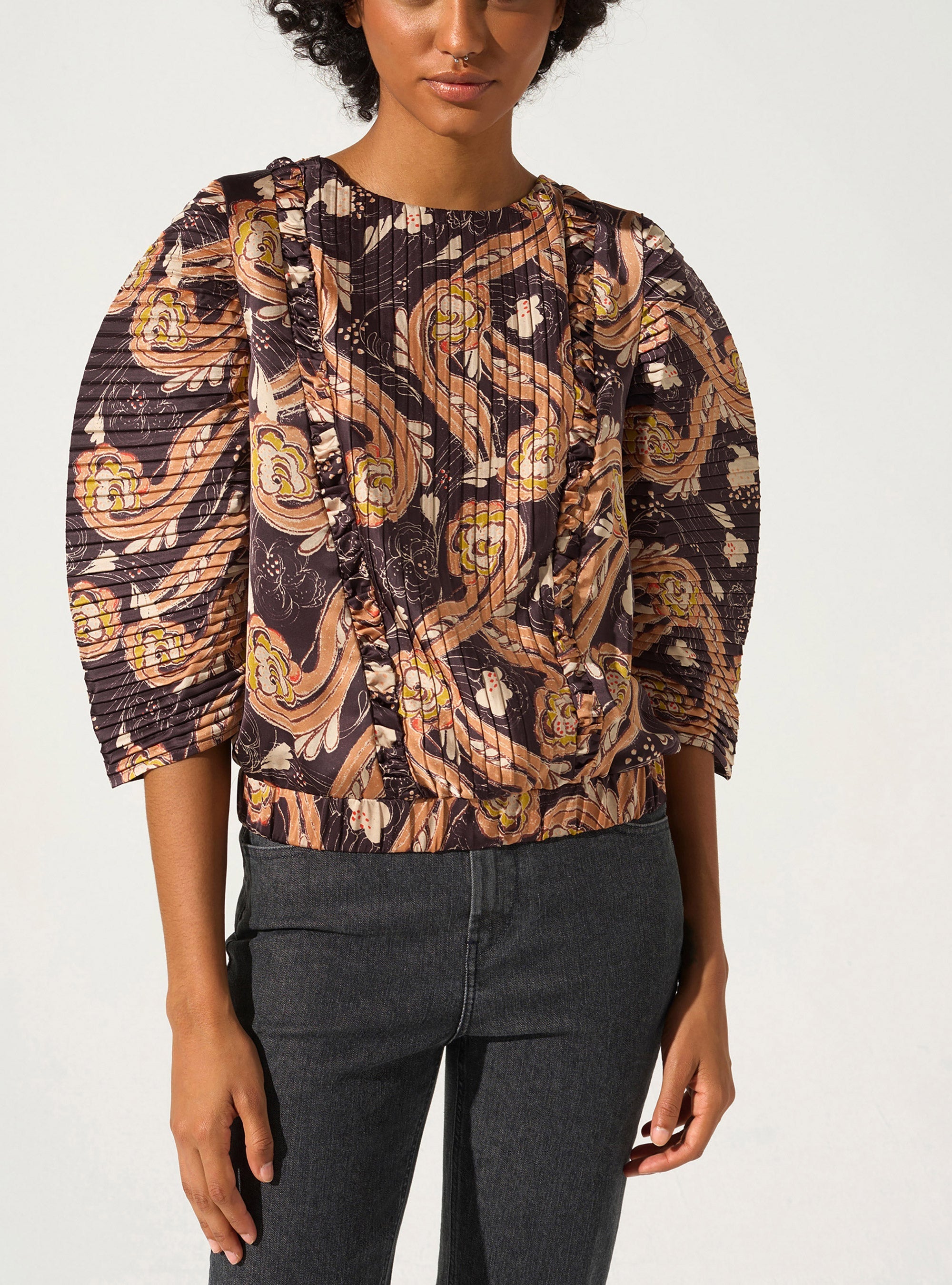 Bluse mit Ballonärmeln
