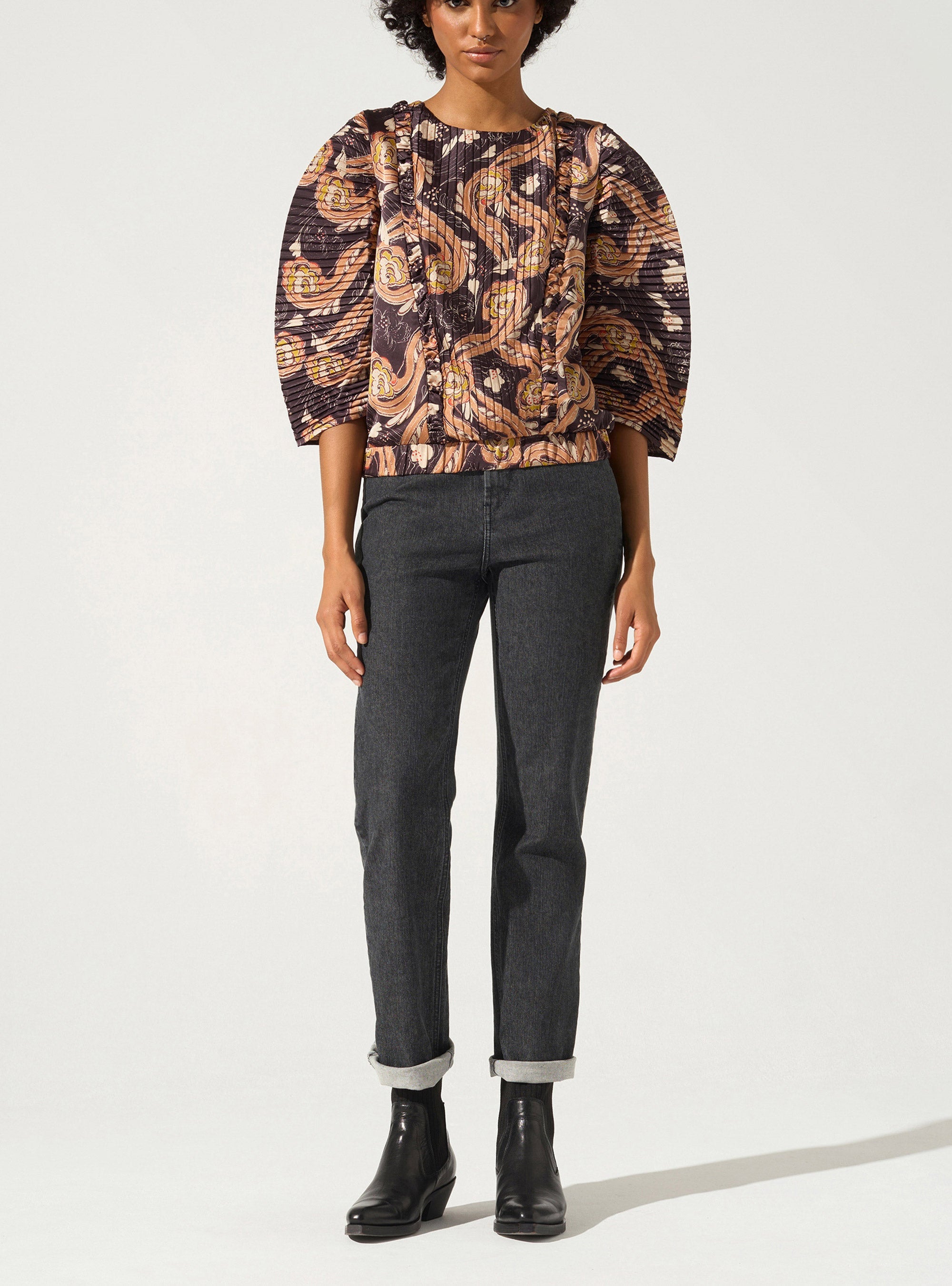 Bluse mit Ballonärmeln