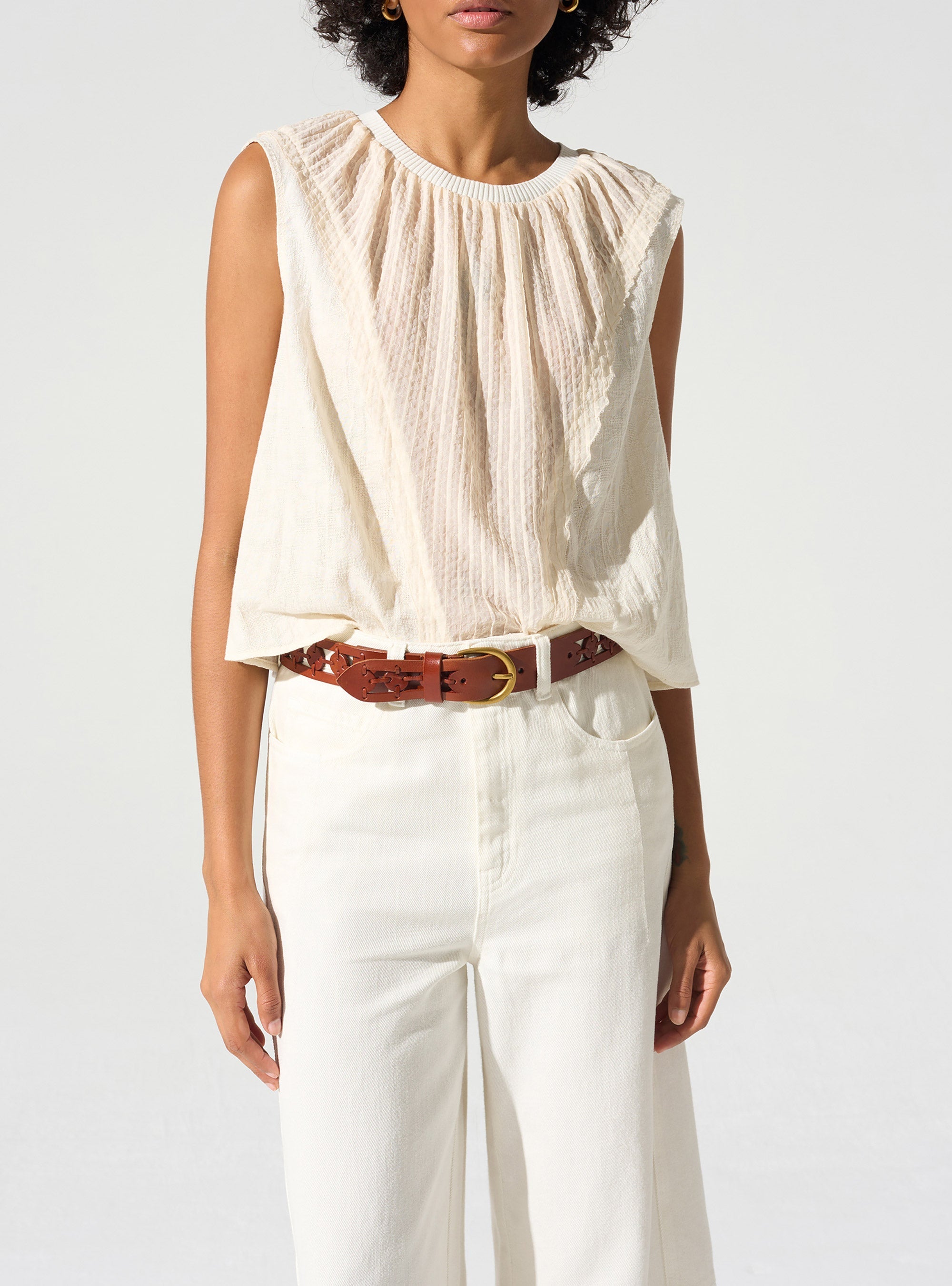 Débardeur plissé Cotélac