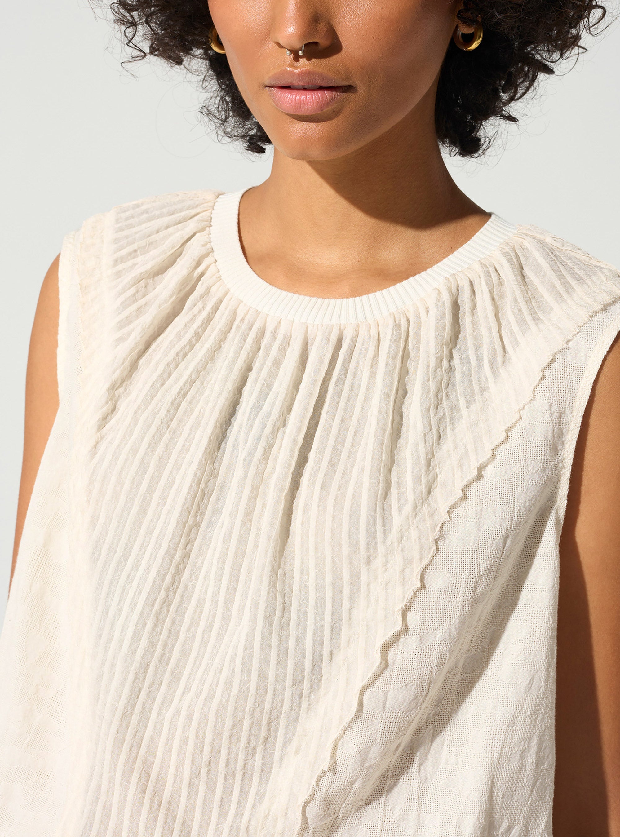 Débardeur plissé Cotélac