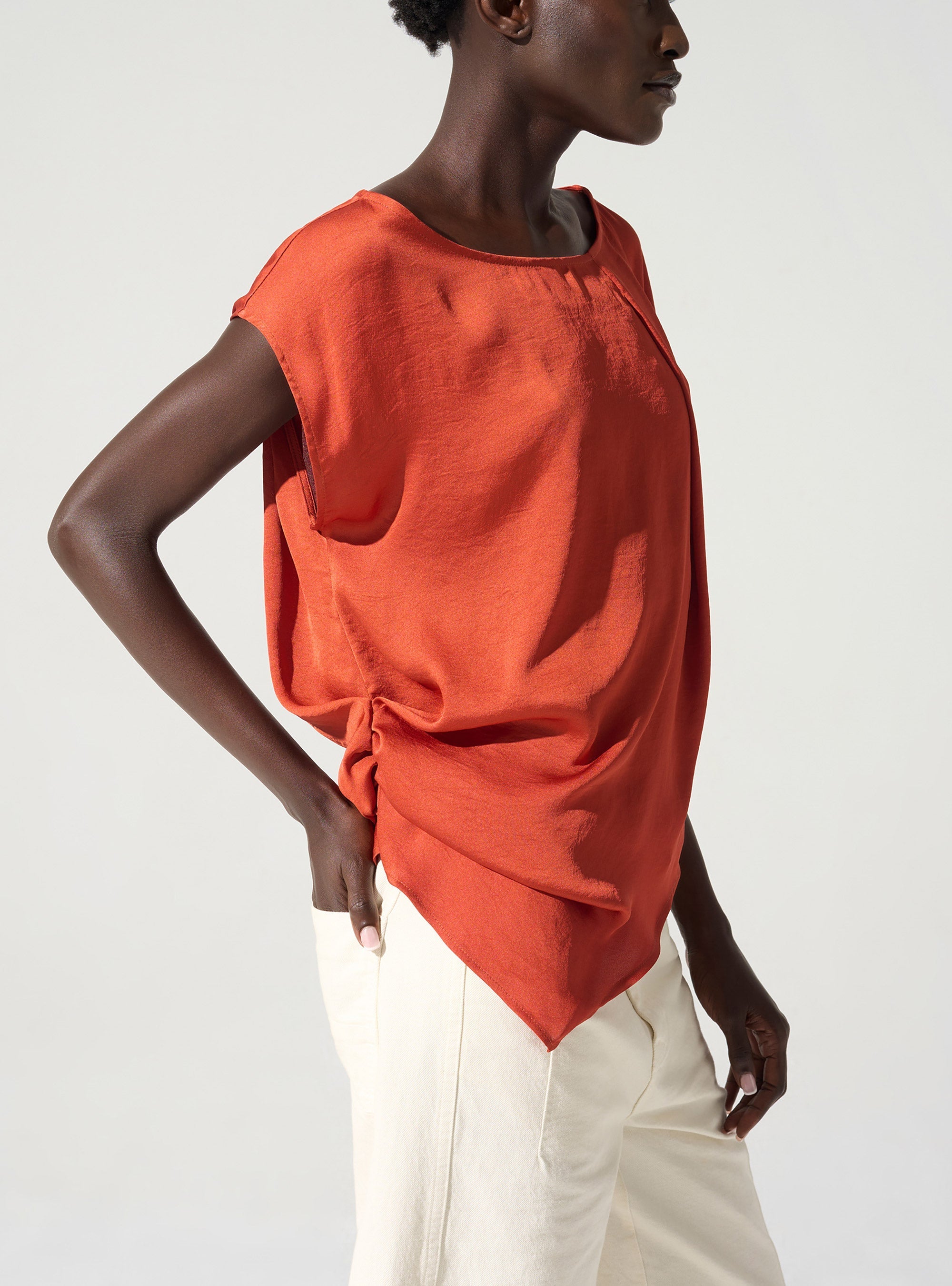 Blouse asymétrique encolure bateau Cotélac