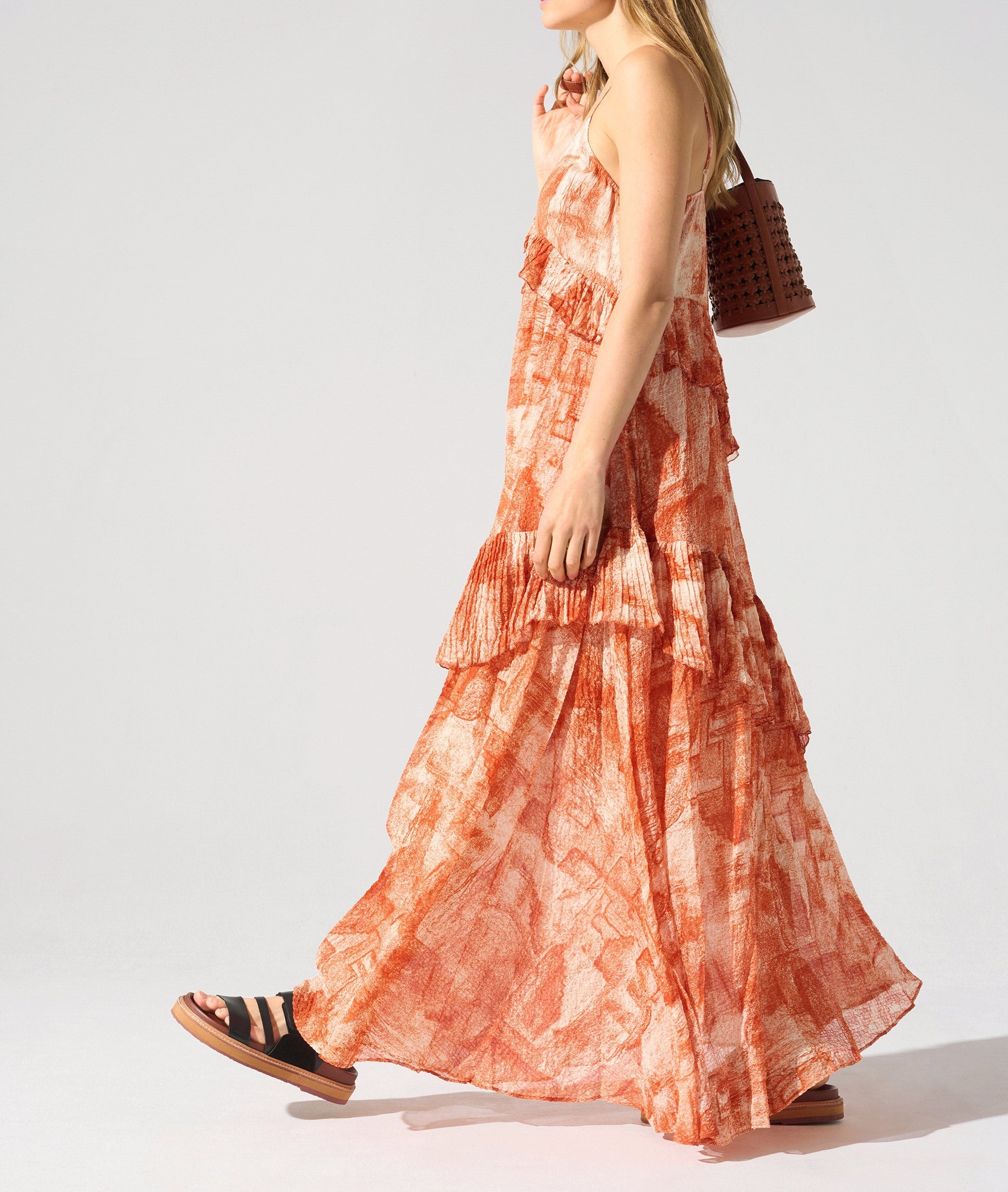 Robe longue fines bretelles Cotélac