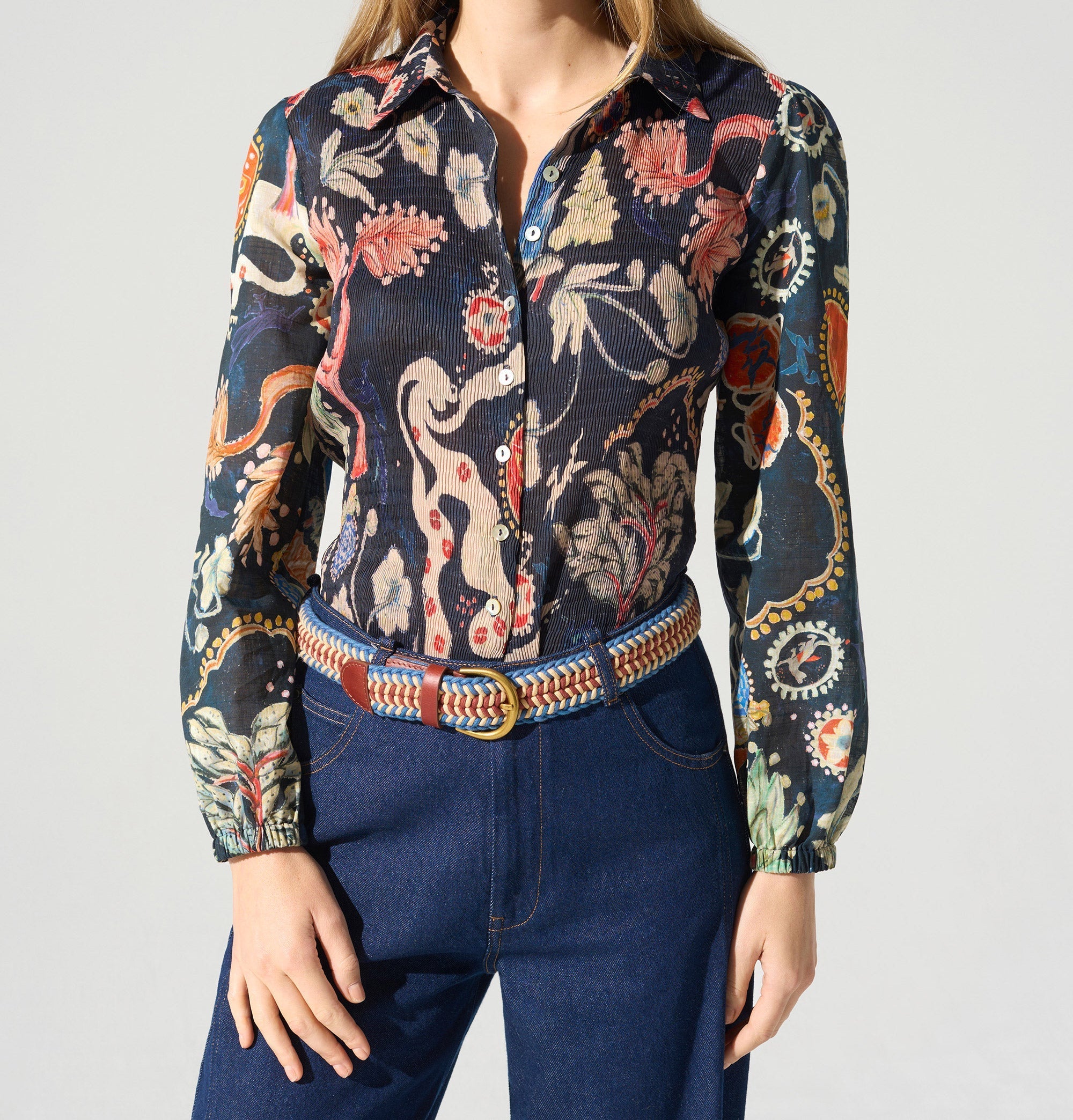 Chemise manches longues bouffantes Cotélac