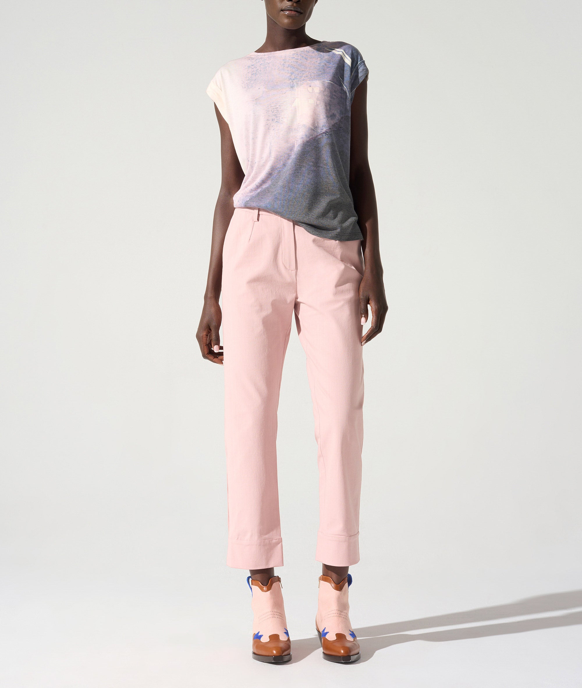 Pantalon Capri avec ceinture passant Cotélac