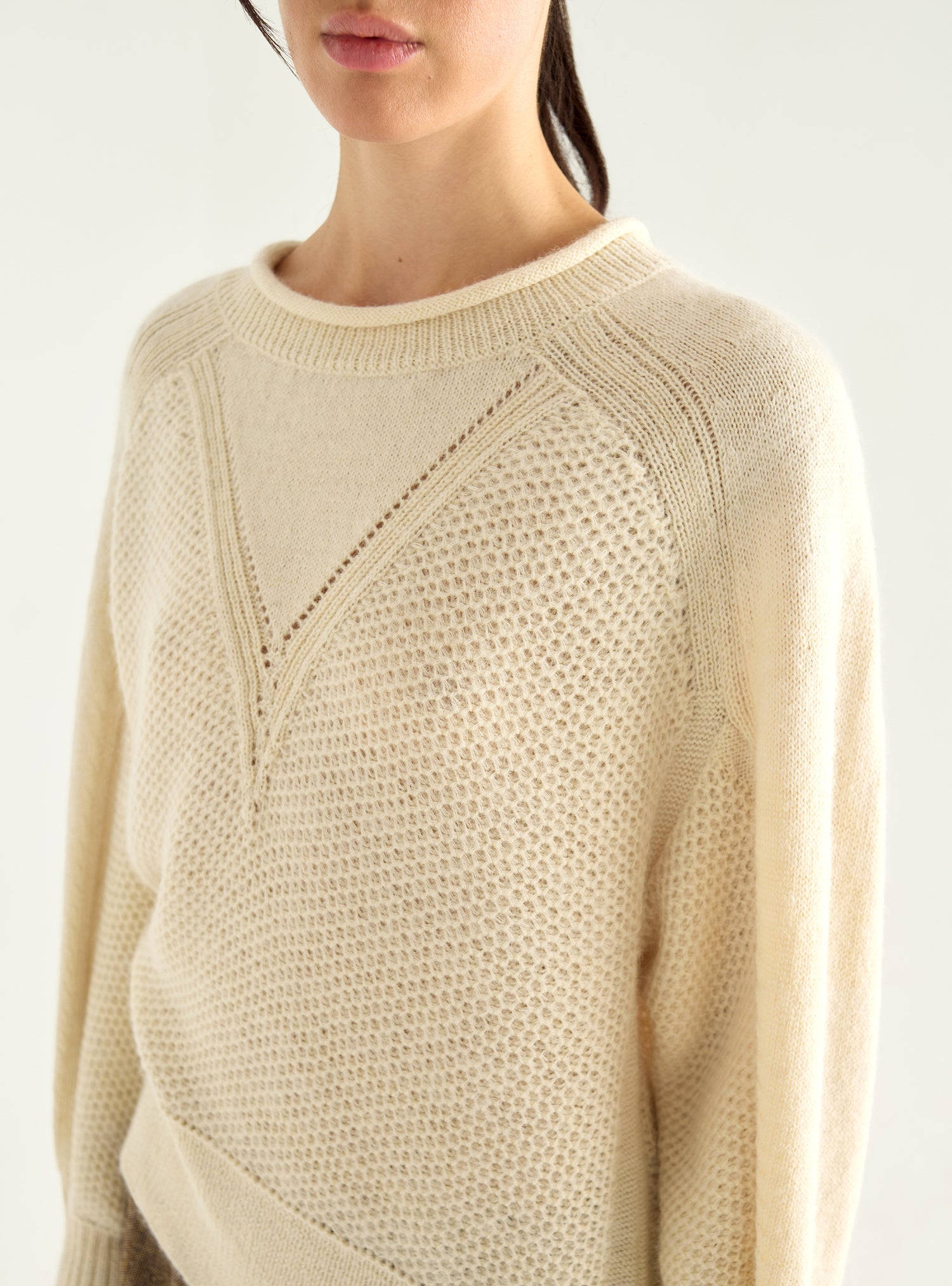 Pull en maille duveteuse