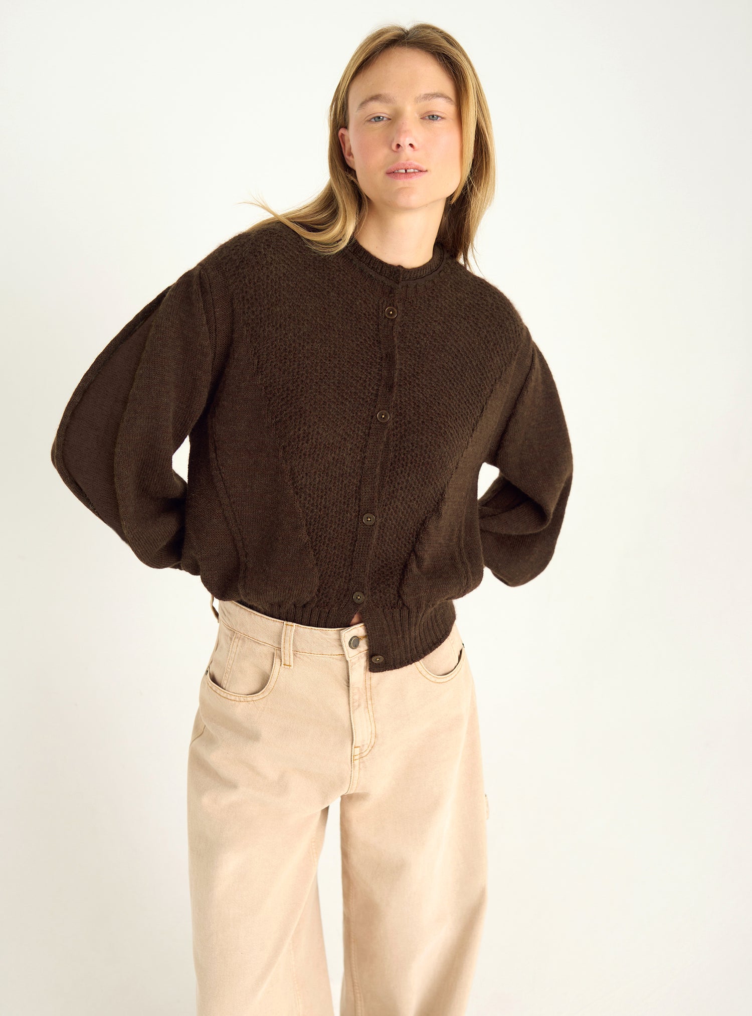 Bomber-style cardigan