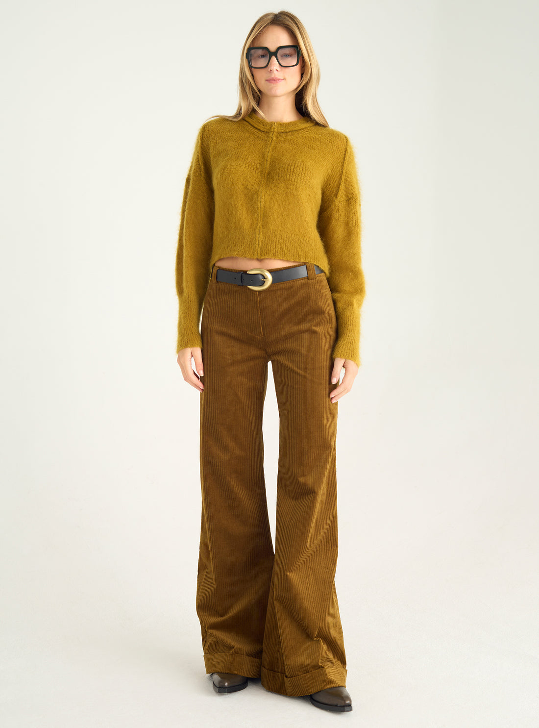 Cardigan court zippé en mohair