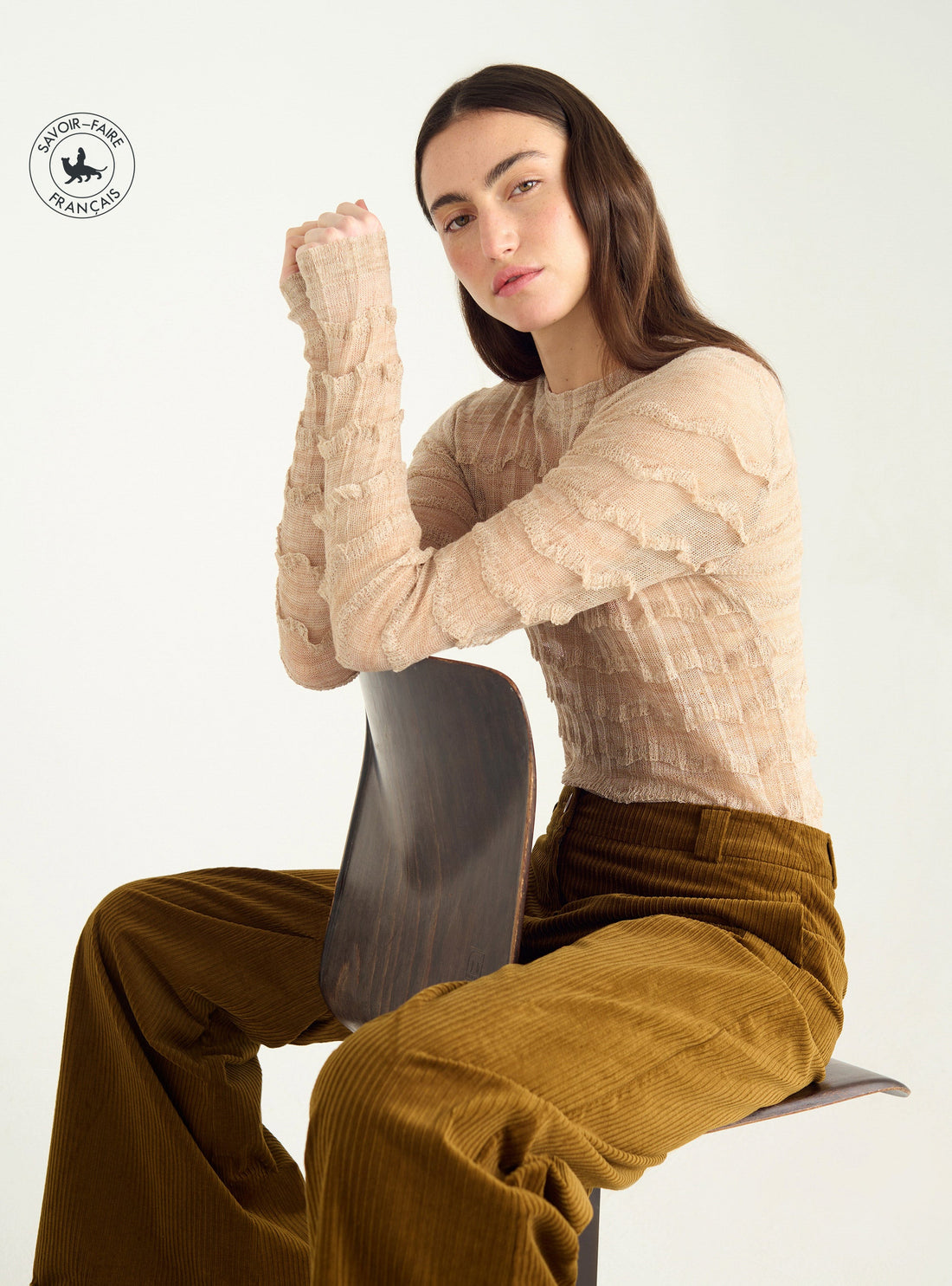 Pull en maille dentelle Cotélac