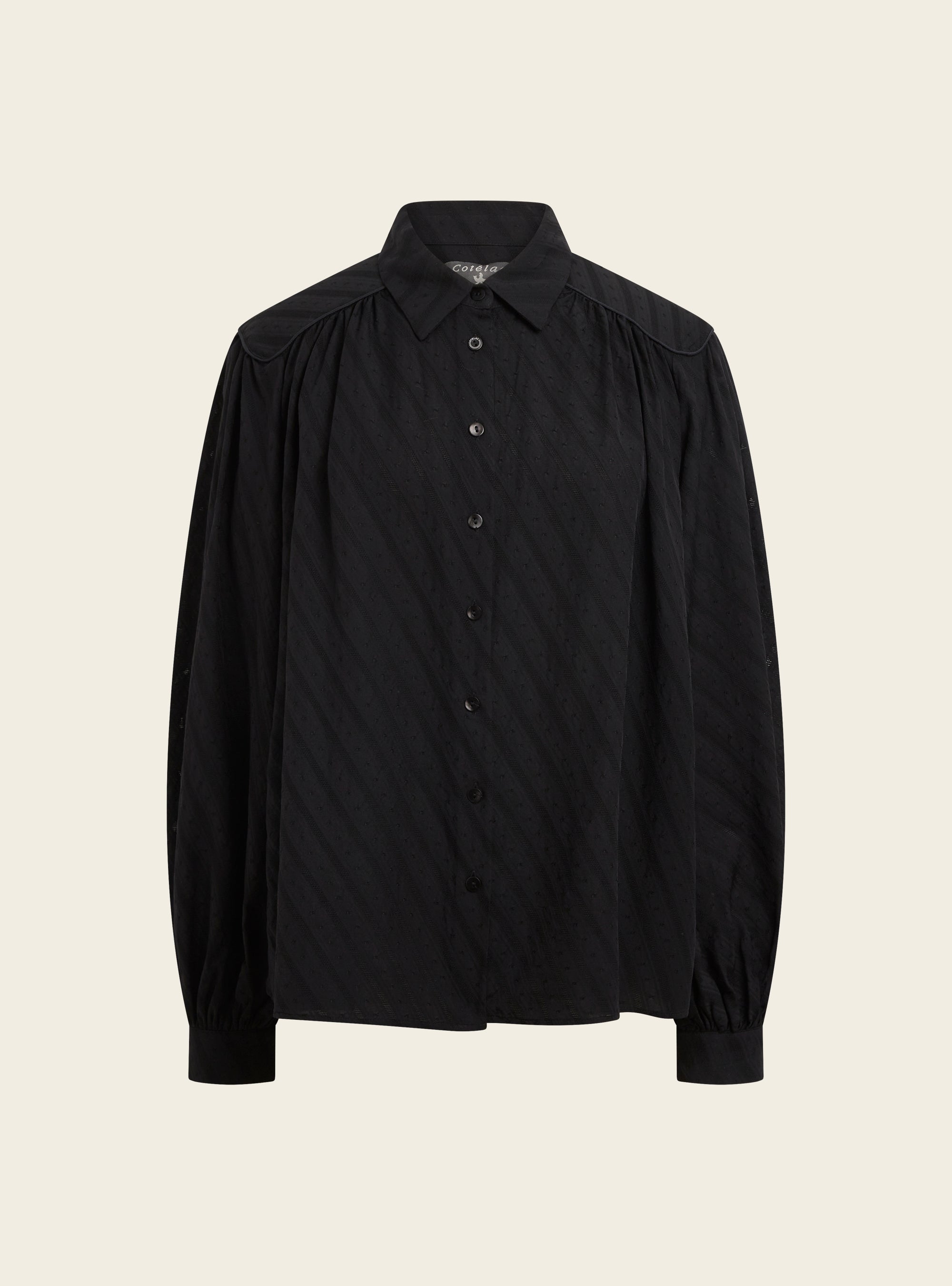 Blouse romantique en laine et soie Cotélac