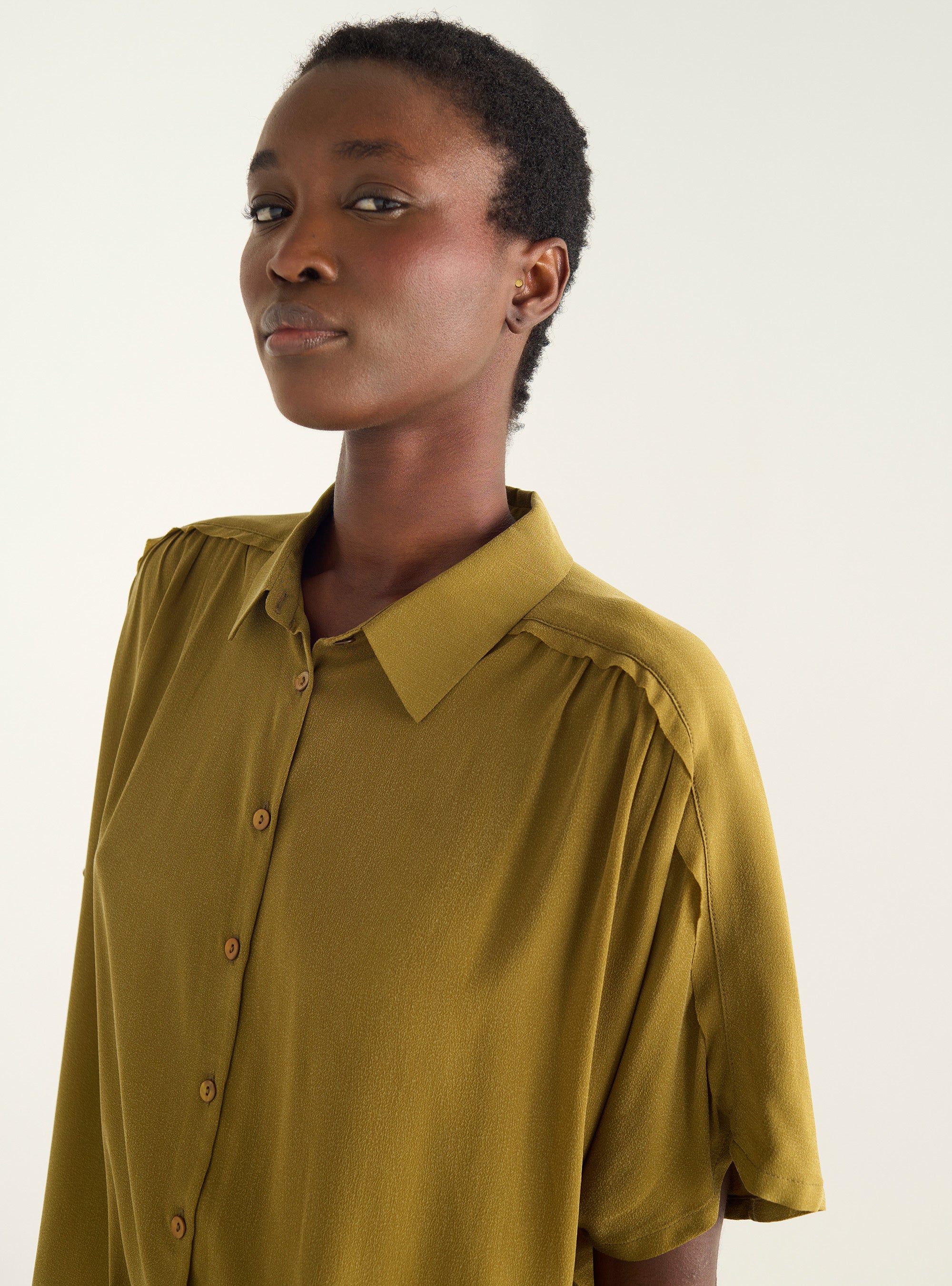 Loose cupro shirt