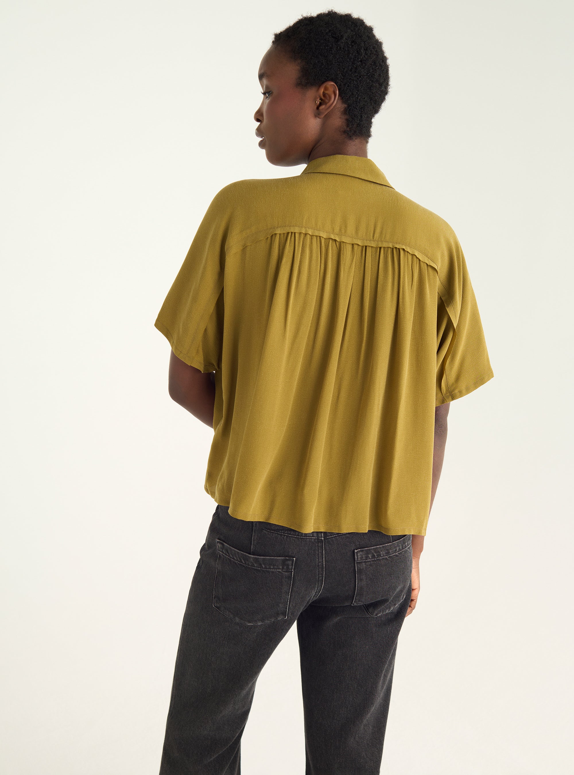 Loose cupro shirt